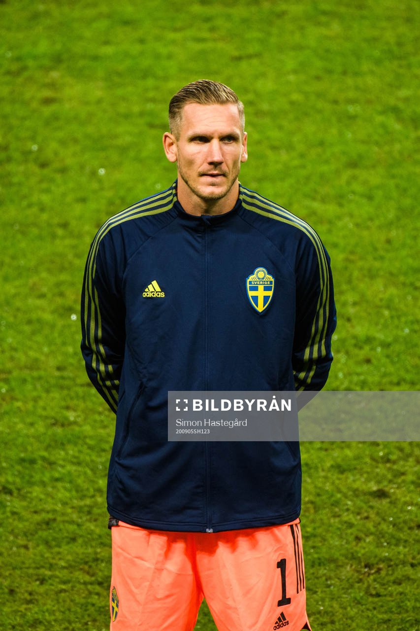 Goalkeeper Robin Olsen  of Sweden