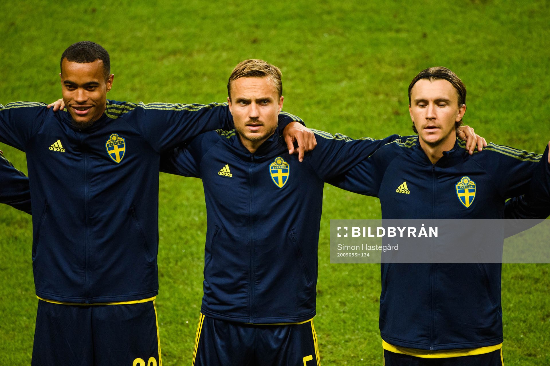 Robin Quaison , Pierre Bengtsson and Kristoffer Olsson of