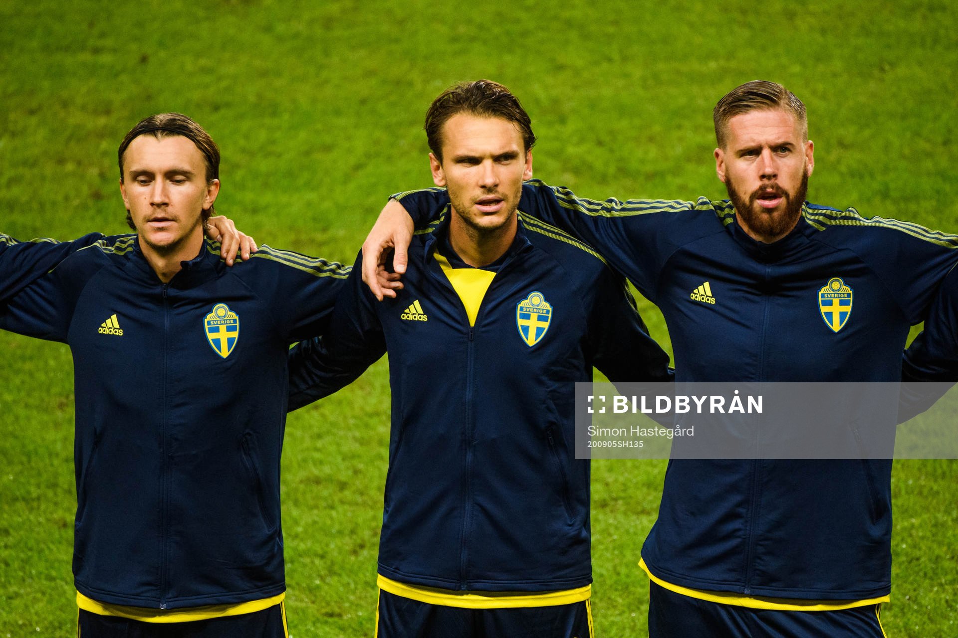 Kristoffer Olsson , Albin Ekdal and Pontus Jansson of Sweden