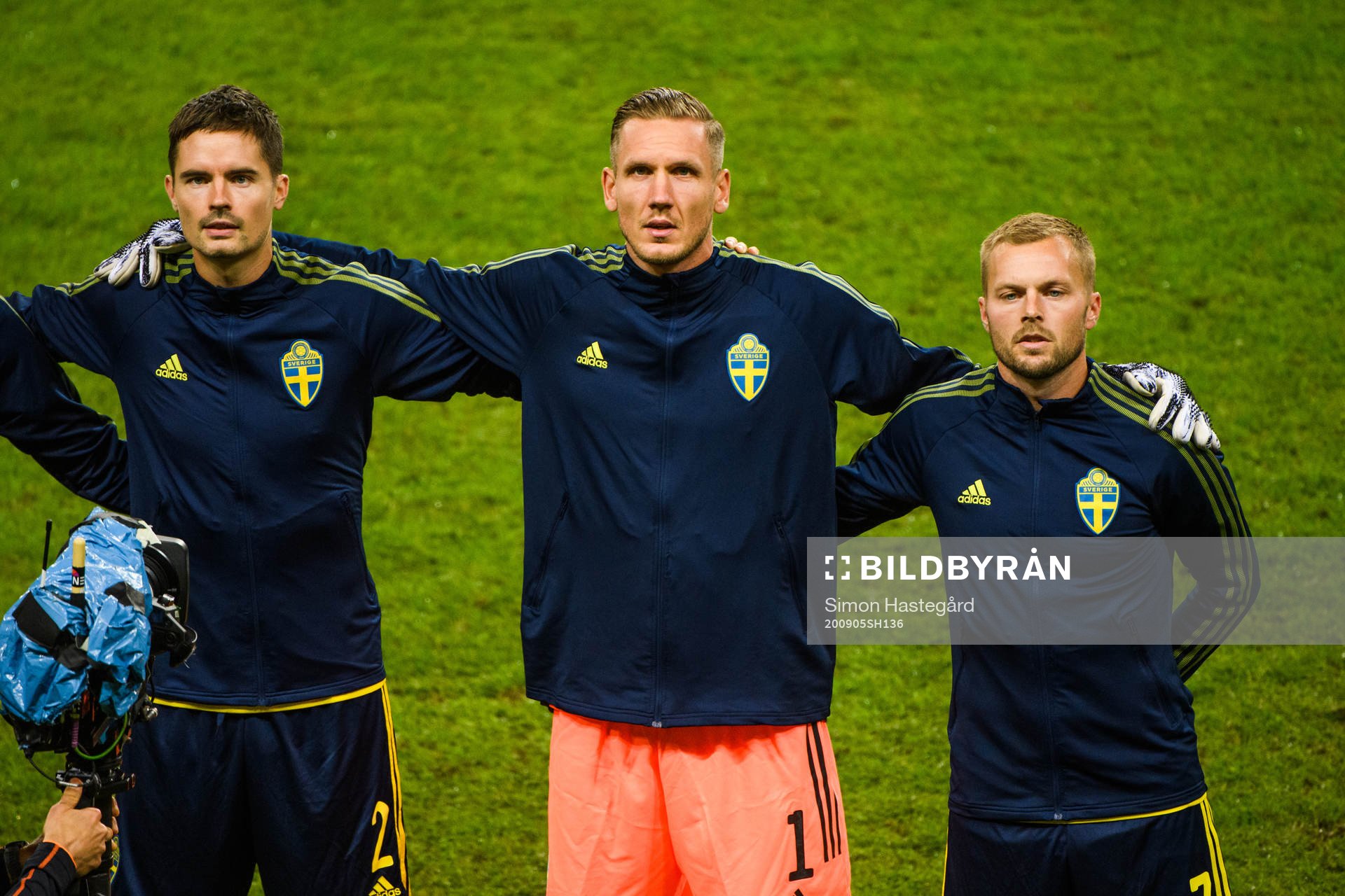 Mikael Lustig , goalkeeper Robin Olsen and Sebastian