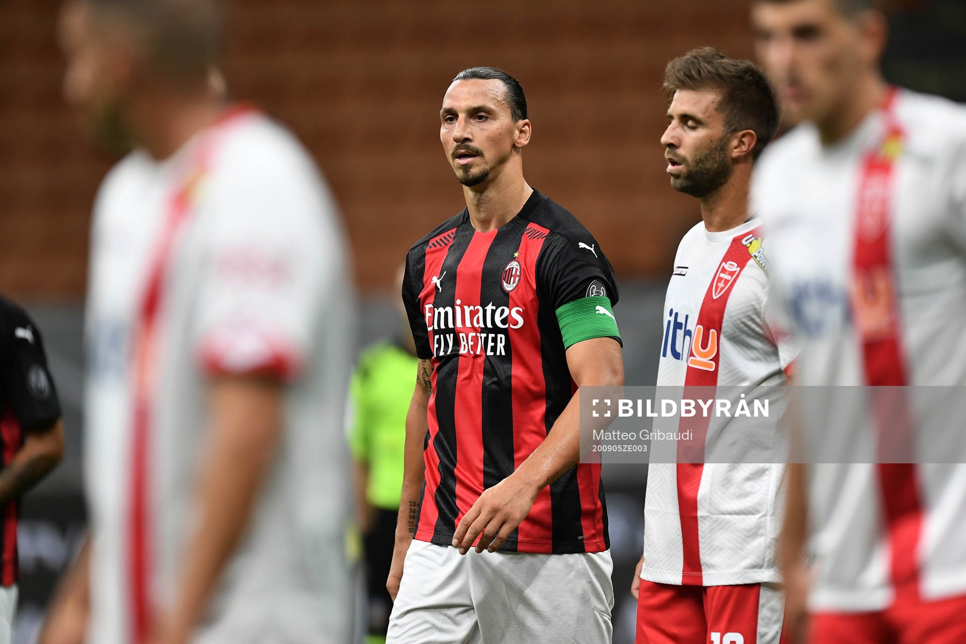 Zlatan Ibrahimovic of Milan during a friendly match between Milan and Monza on september 5, 2020 in Ferrara.