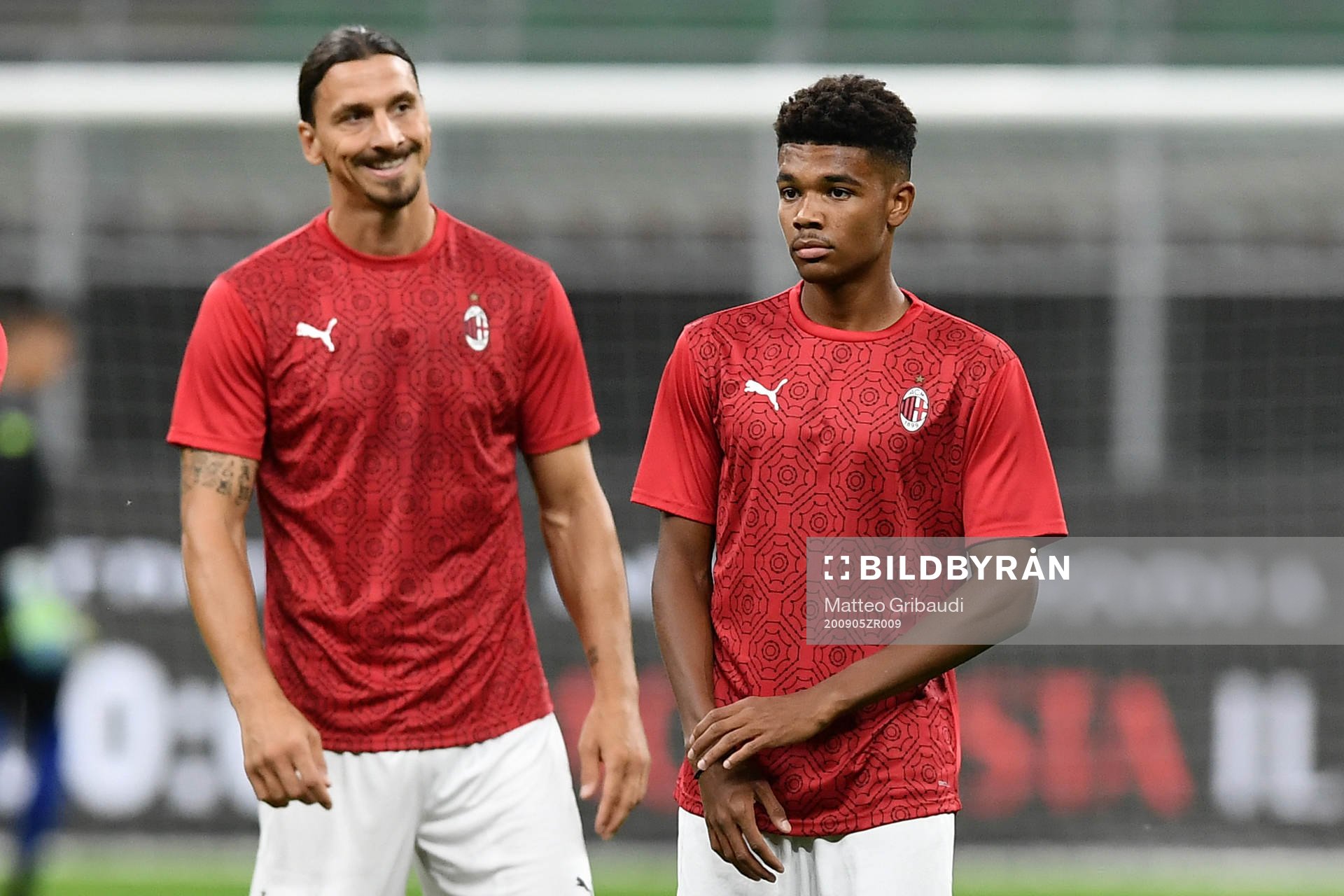 Zlatan Ibrahimovic and Emil Roback of Milan