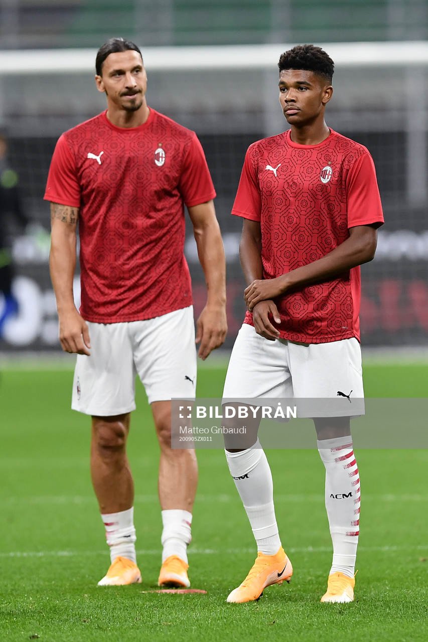 Zlatan Ibrahimovic and Emil Roback of Milan