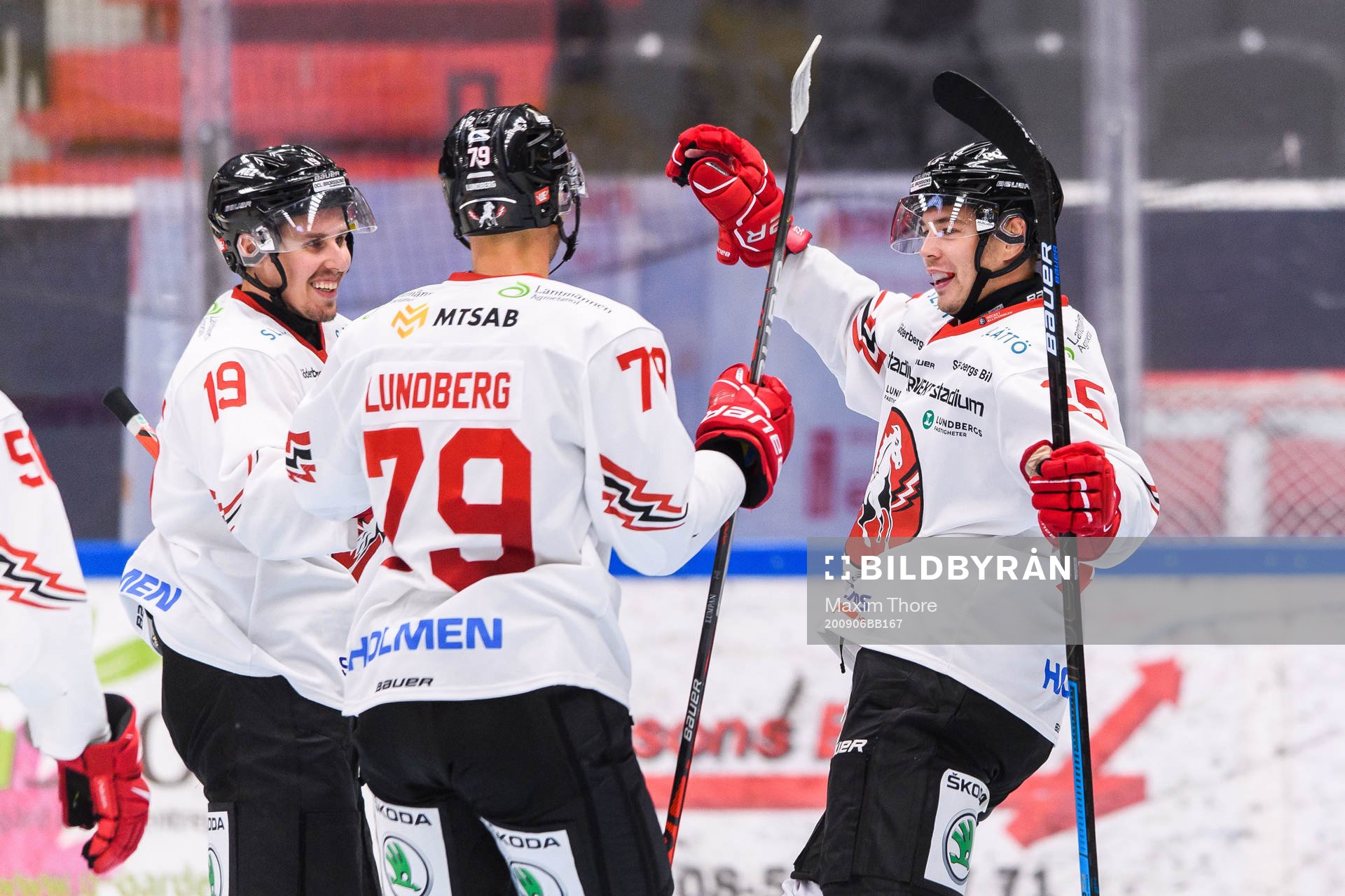 Vita Hästens Jens Holmström, Emil Lundberg och Patric