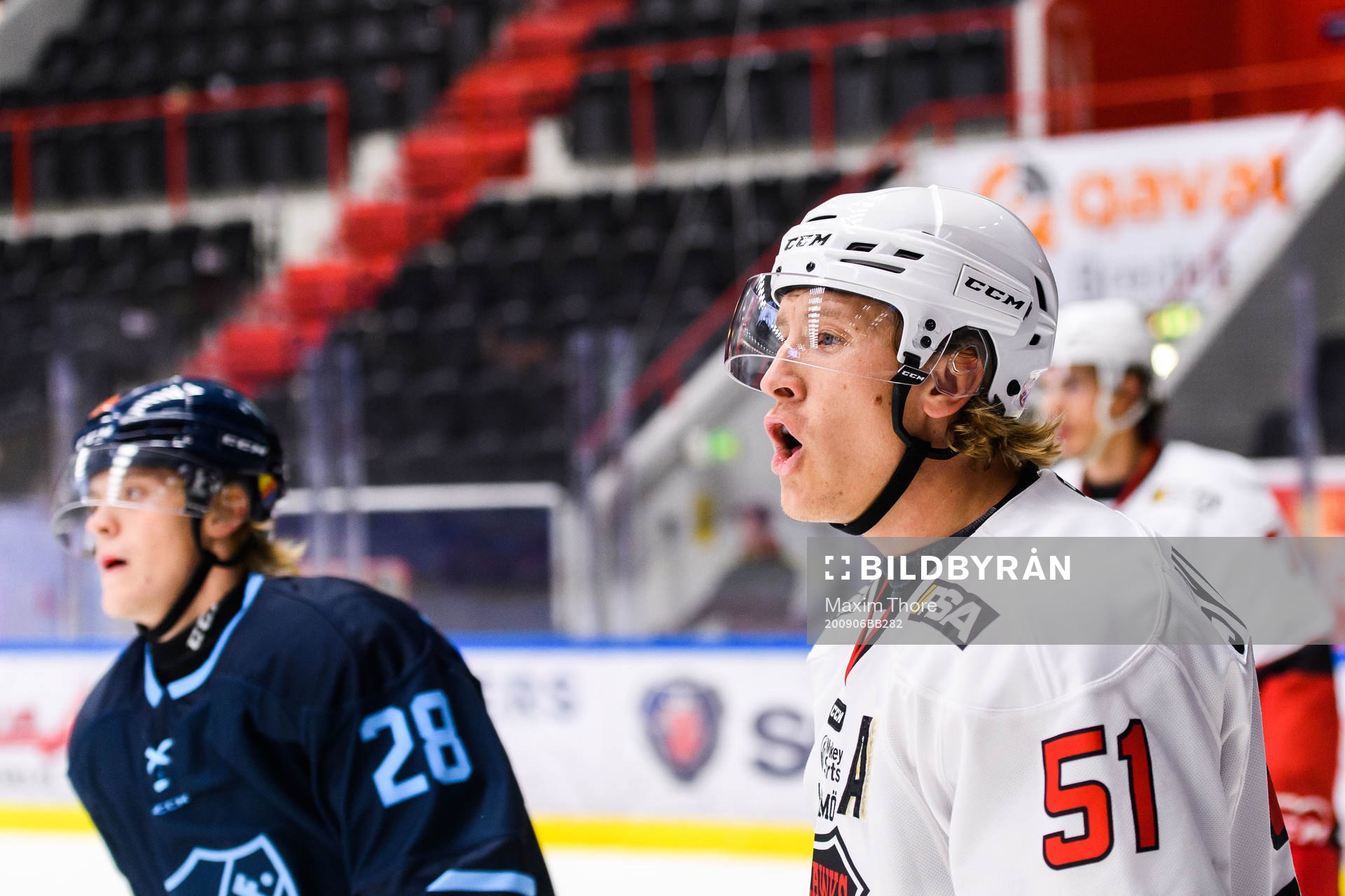 Malmö Redhawks Emil Sylvegård reagerar