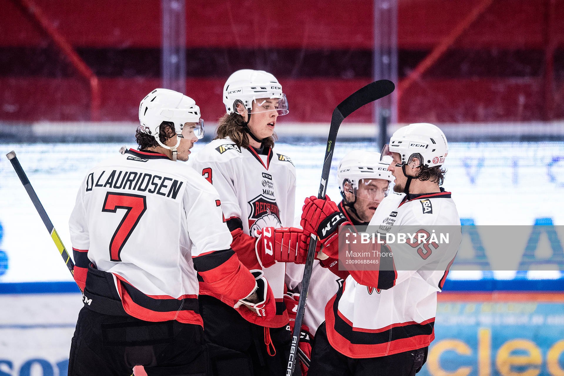 Malmö Redhawks Malte Setkov jublar