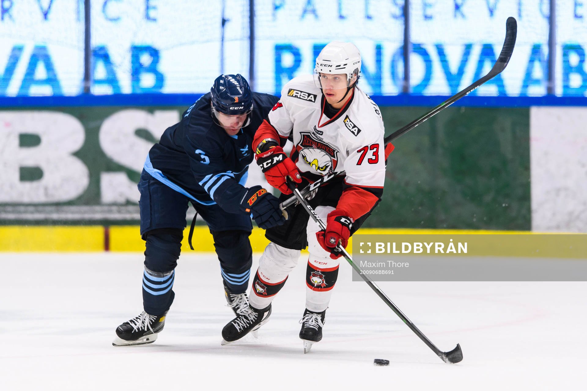 Djurgårdens Tobias Björnfot och Malmö Redhawks Adam