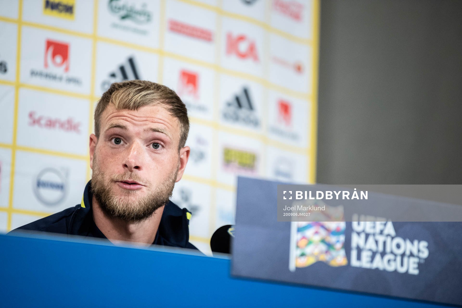 John Guidetti of the Swedish national football team