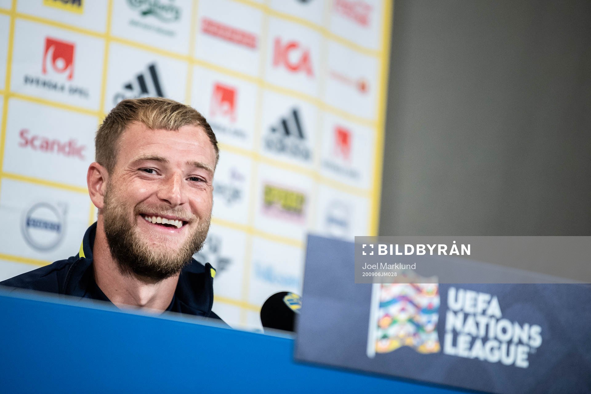 John Guidetti of the Swedish national football team