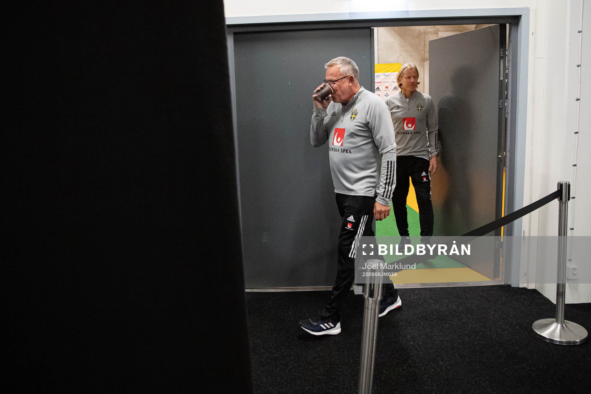 Head coach Janne Andersson and team manager Stefan
