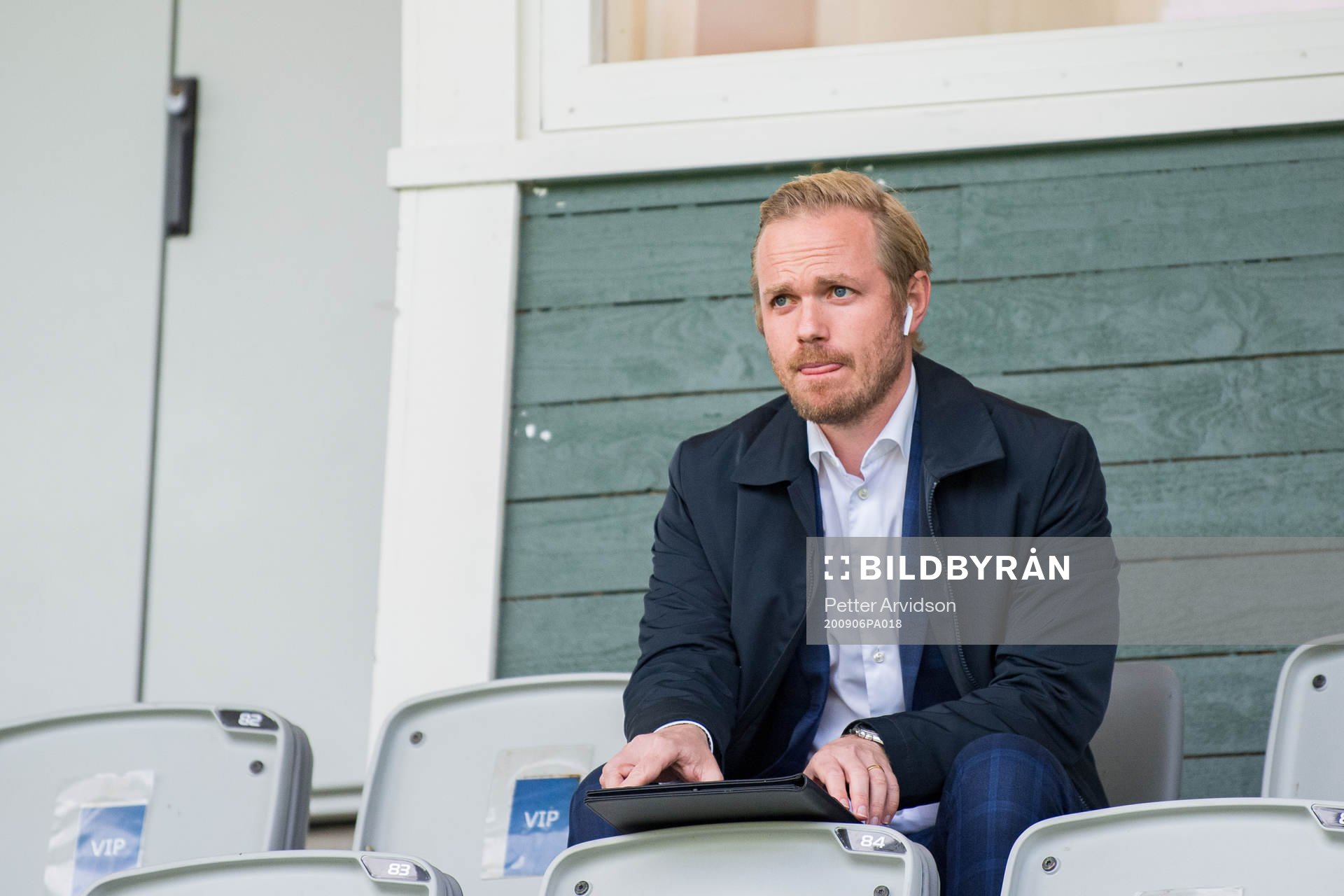 Rosengårds tränare Jonas Eidevall på läktaren inför fotbollsmatchen i Damallsvenskan mellan FC Rosengård och Djurgården den 6 september 2020 i Malmö.