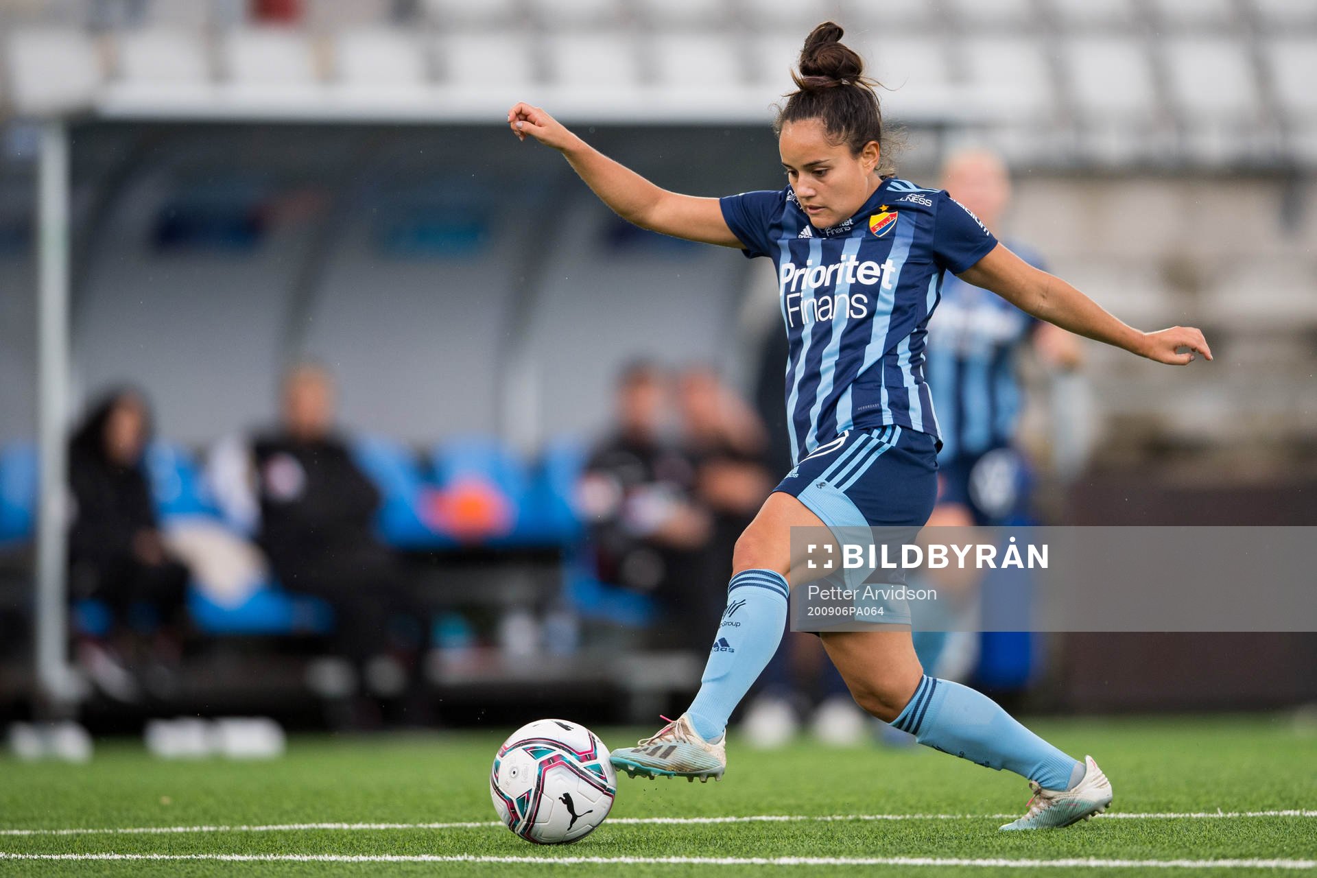 Djurgårdens Malin Diaz under fotbollsmatchen i Damallsvenskan mellan FC Rosengård och Djurgården den 6 september 2020 i Malmö.