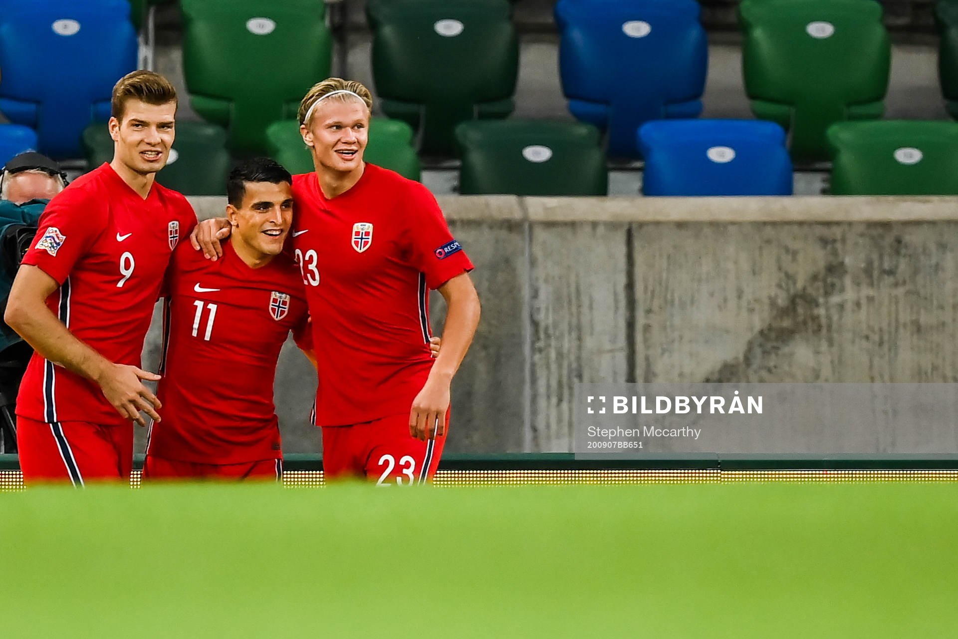 Alexander Sørloth, Mohamed «Moi» Elyounoussi and Erling