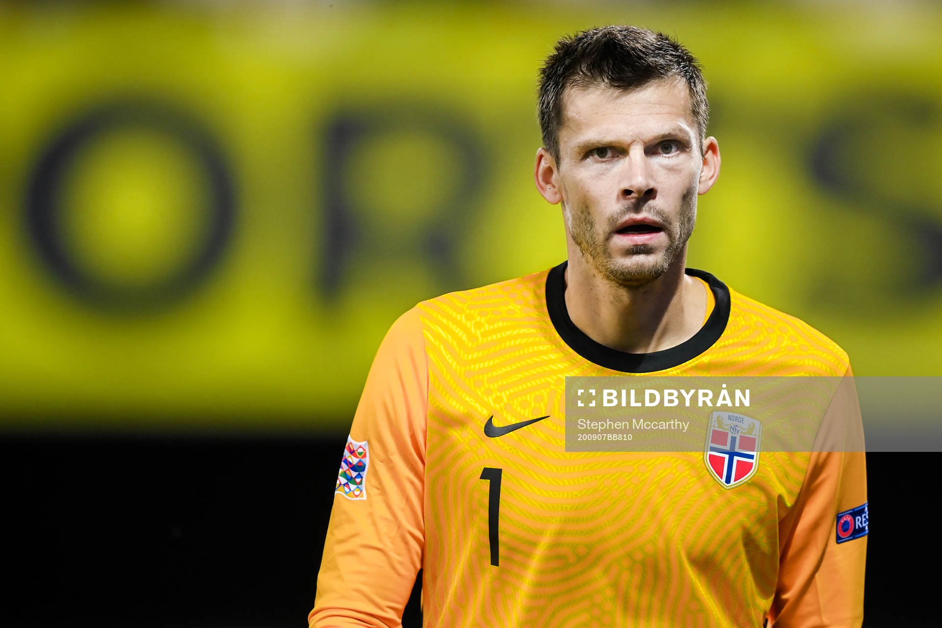 Goalkeeper Rune Almenning Jarstein of Norway