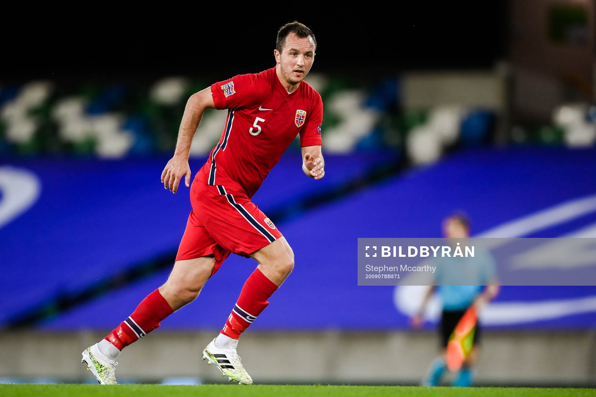 Even Hovland of Norway during the UEFA Nations League football match between Northern Ireland and Norway on September 7, 2020 in Belfast.