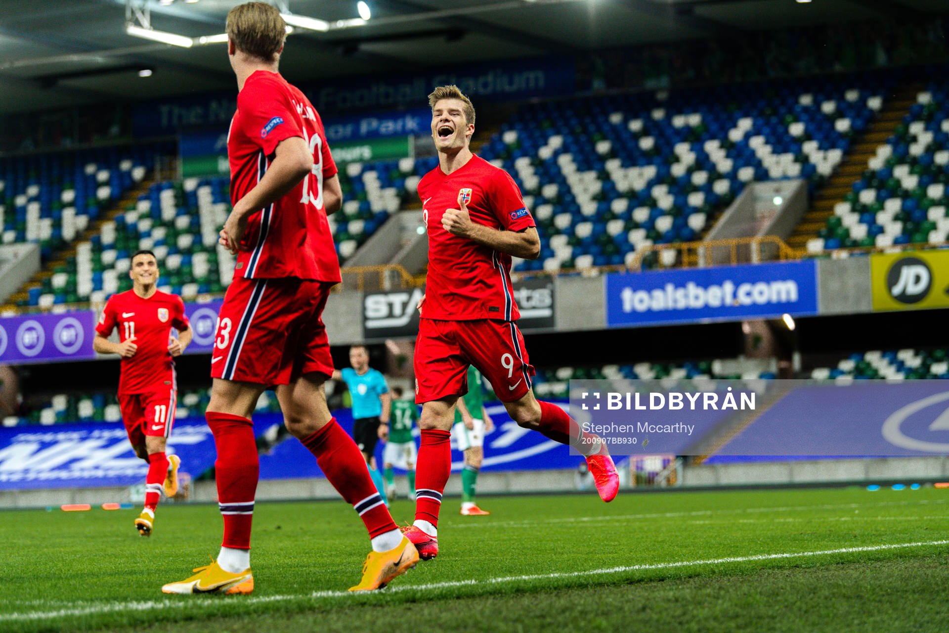 Erling Braut Haaland and Alexander Sørloth of Norway