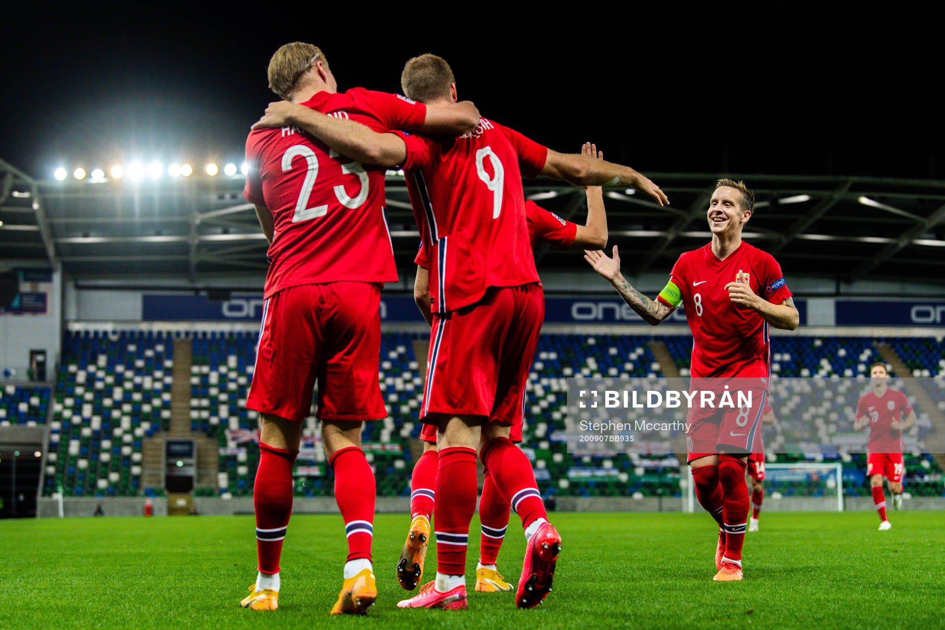 Erling Braut Haaland, Alexander Sørloth and Stefan
