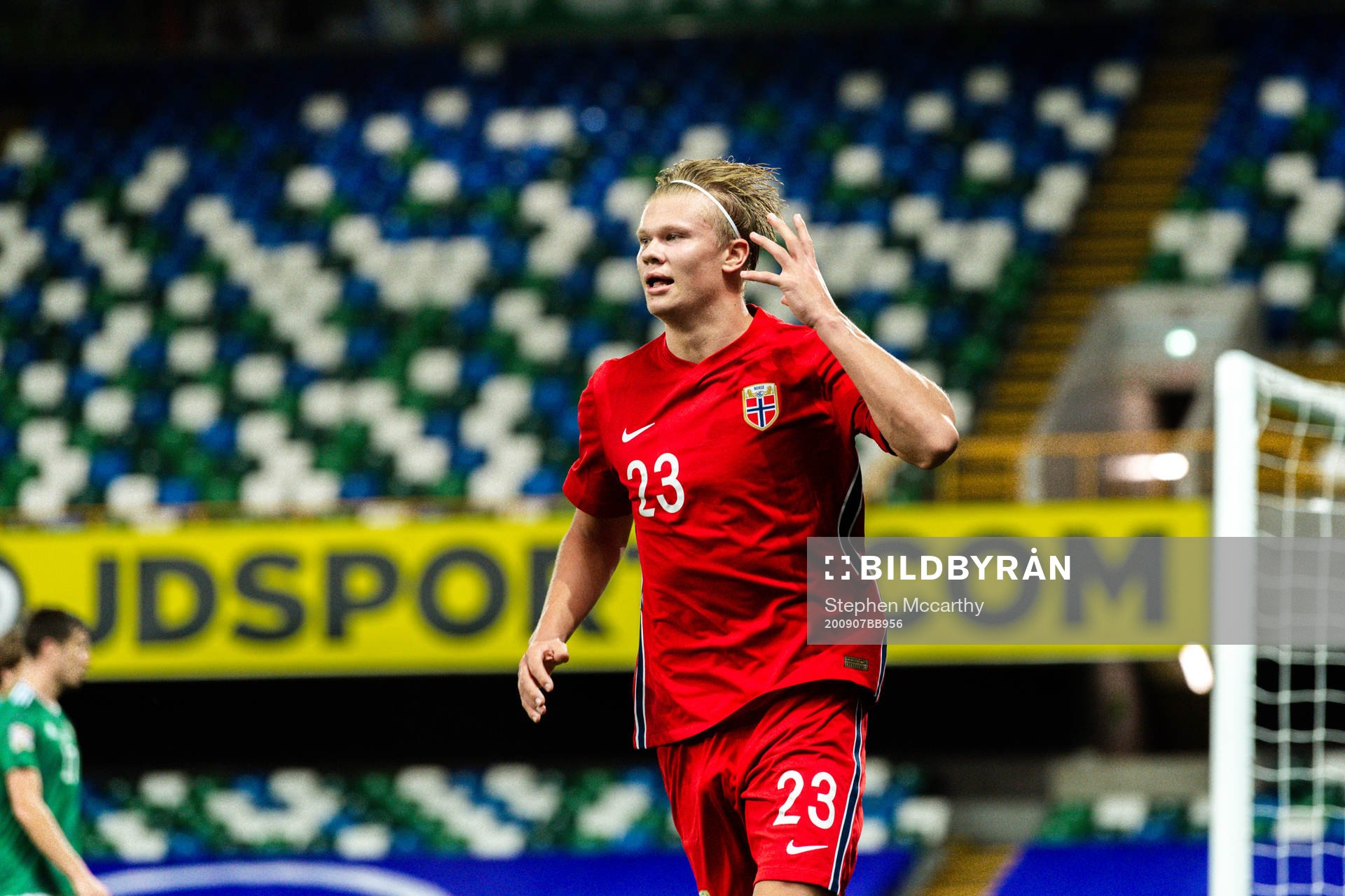 Erling Braut Haaland of Norway celebrates the 1-5 goal