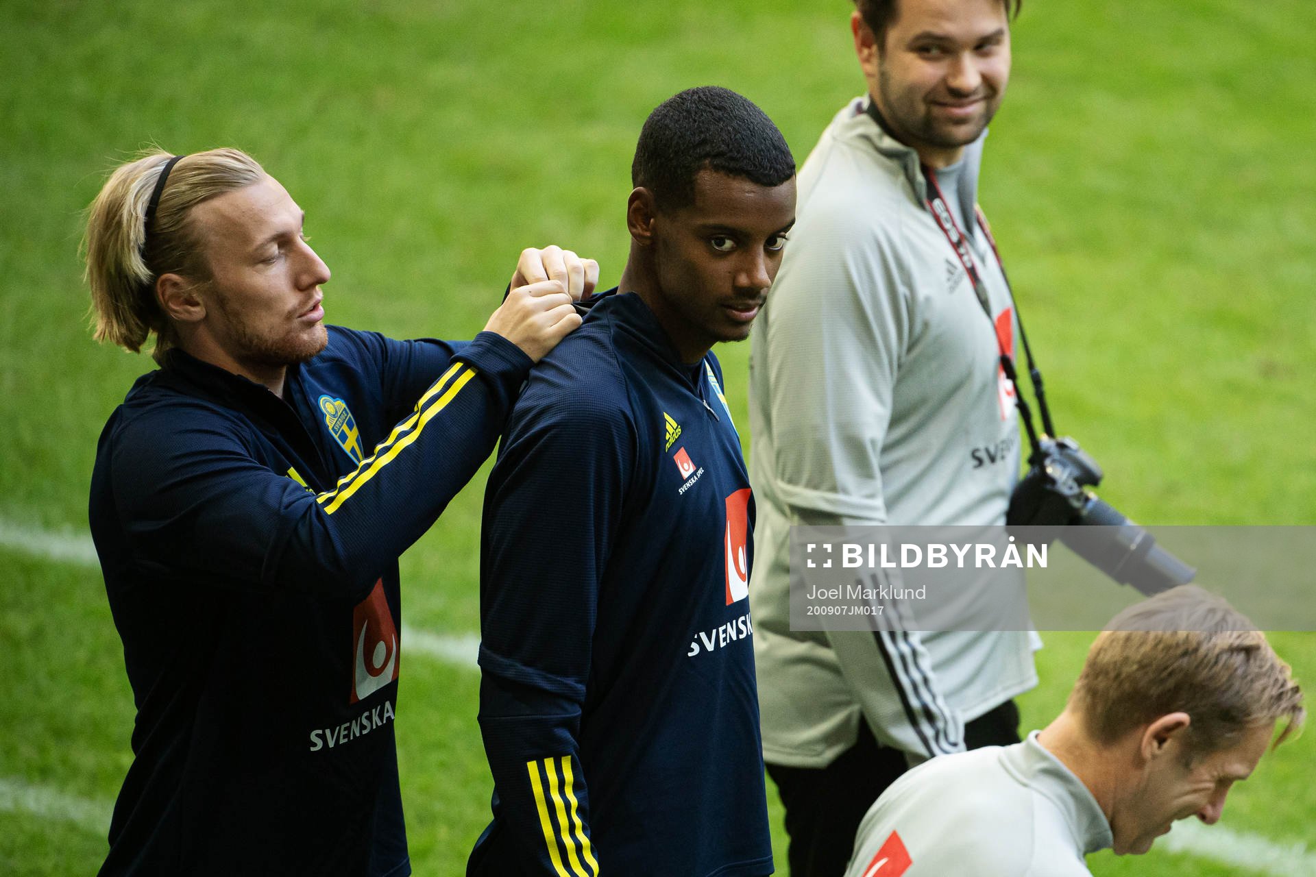 Emil Forsberg and Alexander Isak of the Swedish national