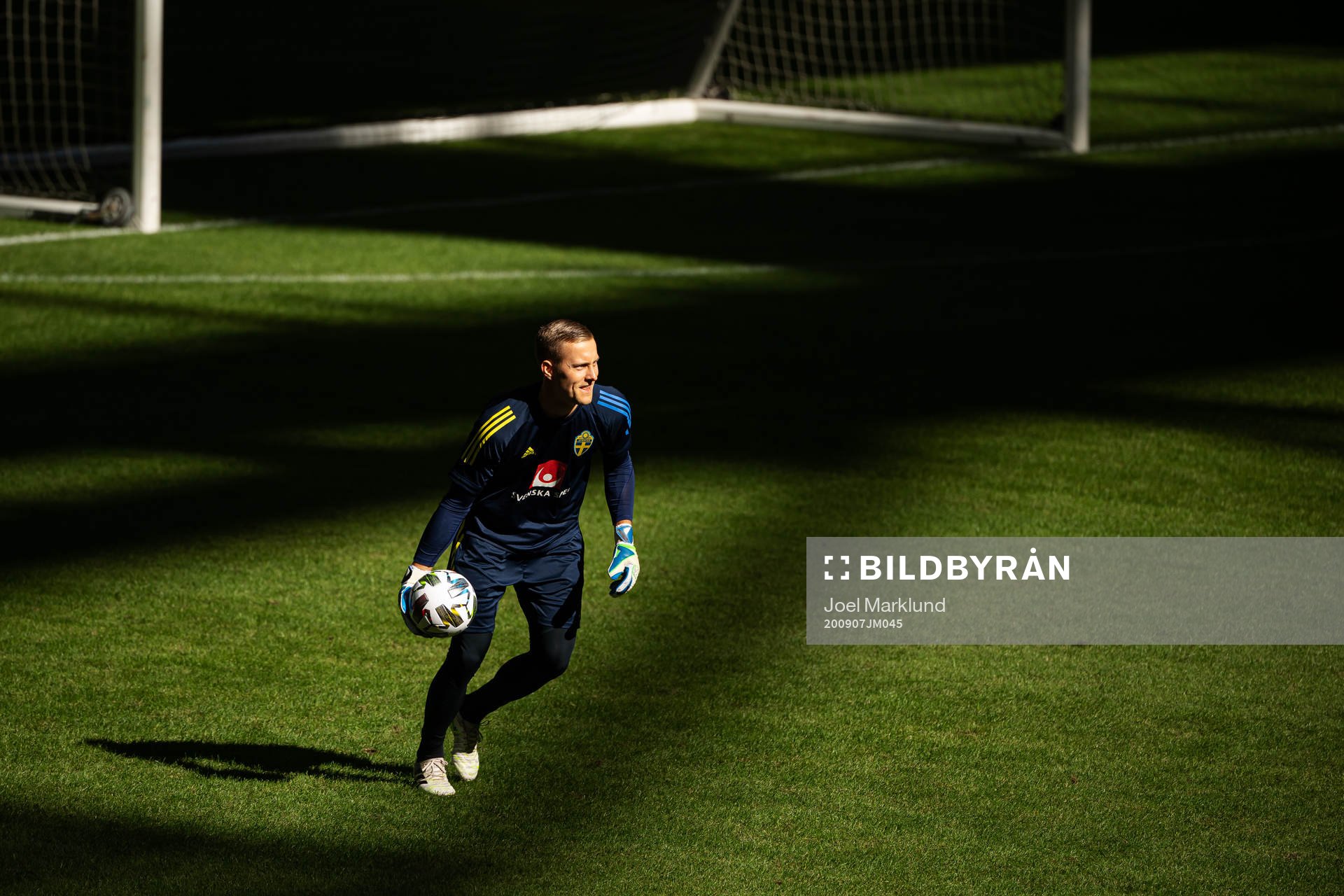 Goalkeeper Karl-Johan Johnsson of the Swedish national