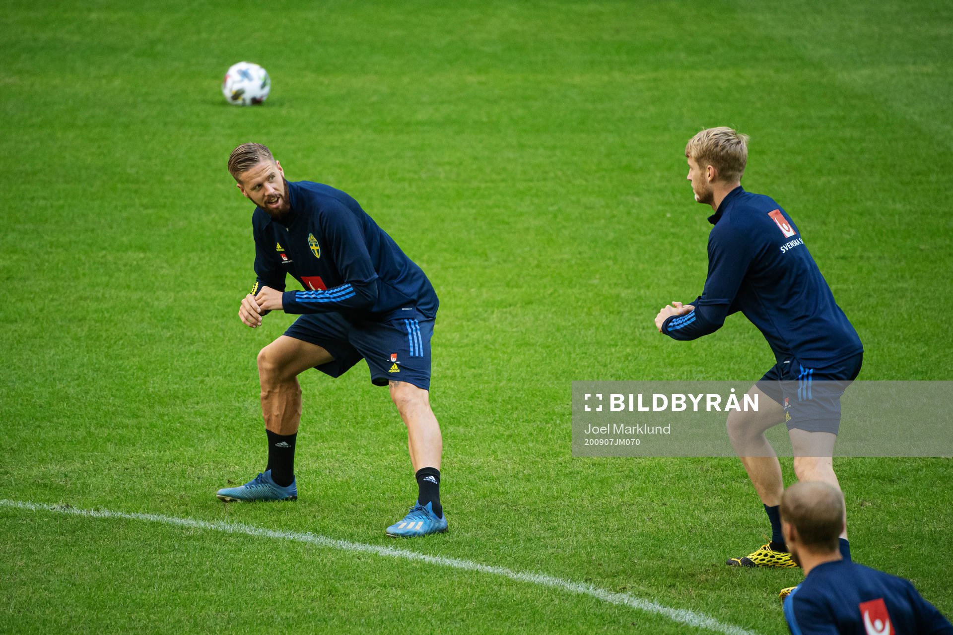 Pontus Jansson and Filip Helander of the Swedish national