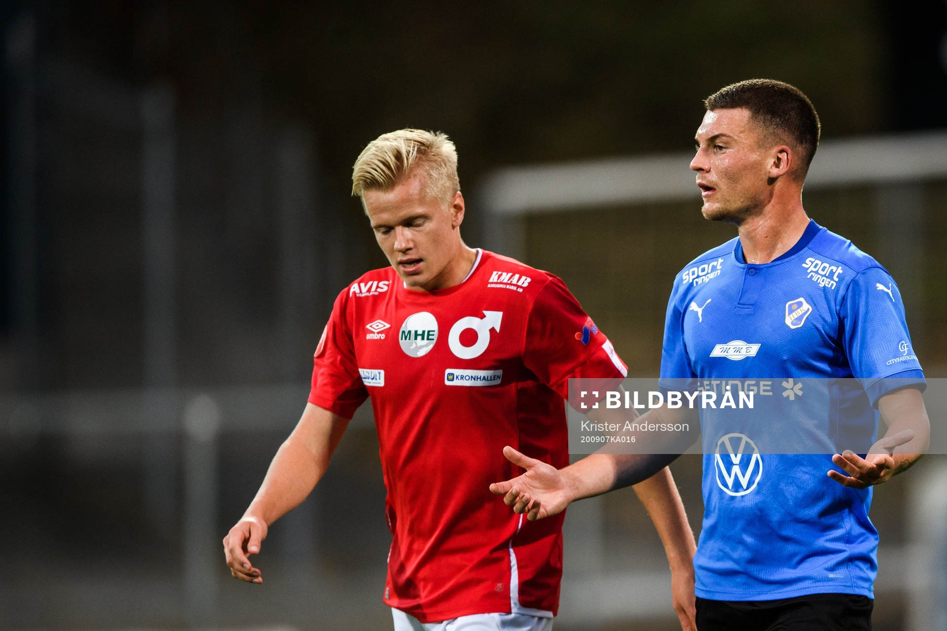 Halmstads Samuel Kroon reagerar