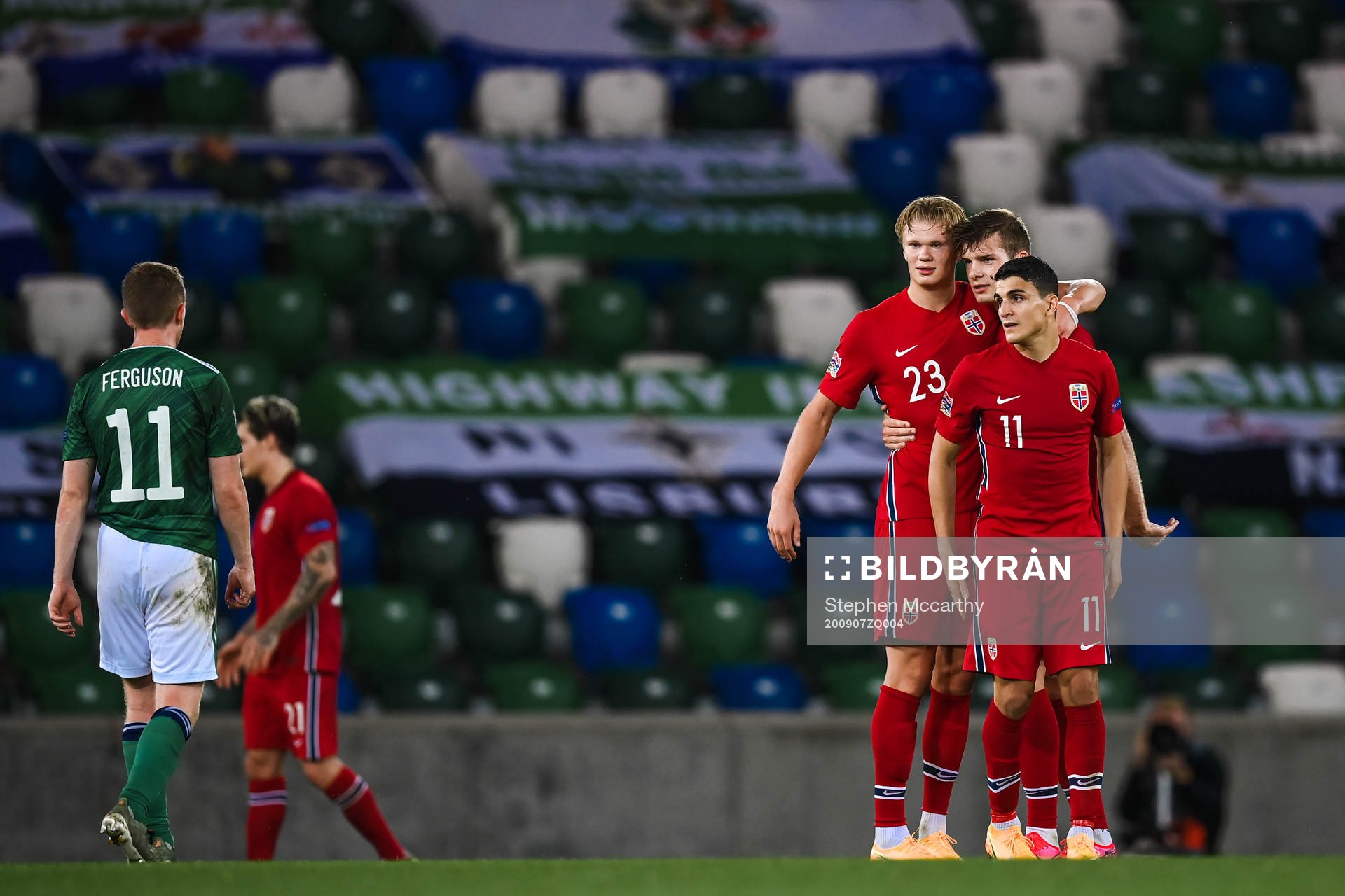 Erling Braut Haaland, Alexander Sørloth and Mohamed