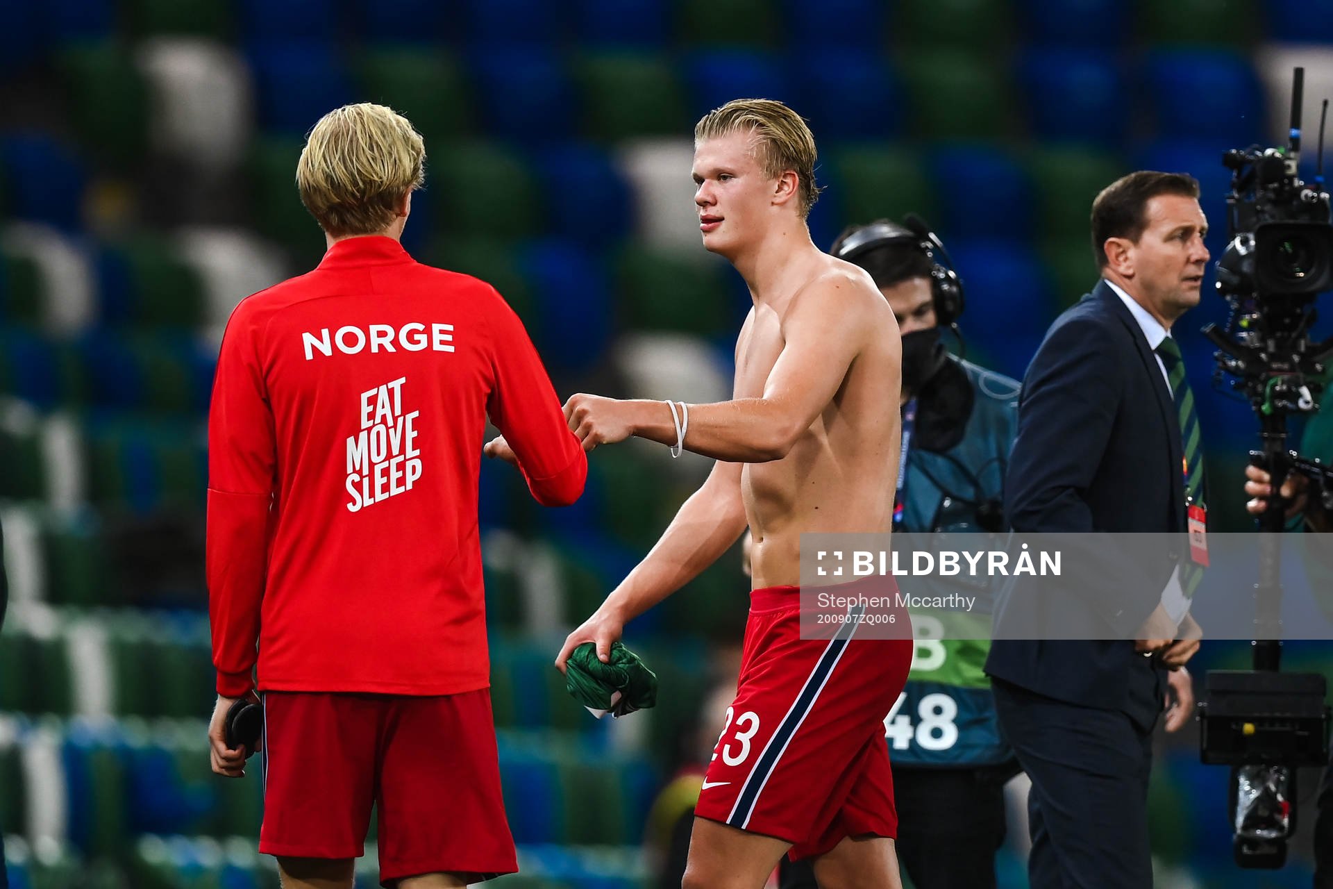 Erling Braut Haaland of Norway celebrates