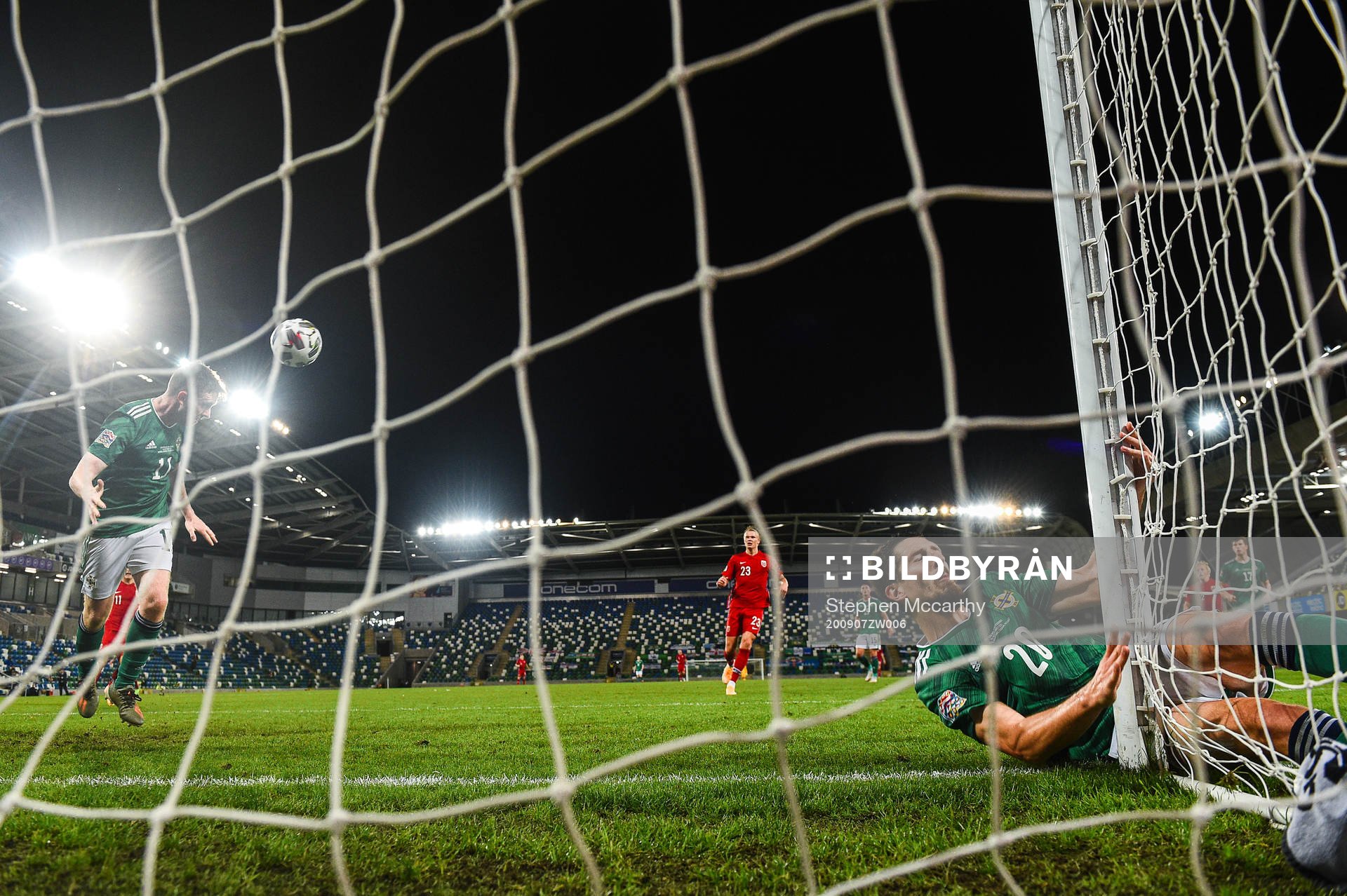 Shane Ferguson and Craig Cathcart of Northern Ireland