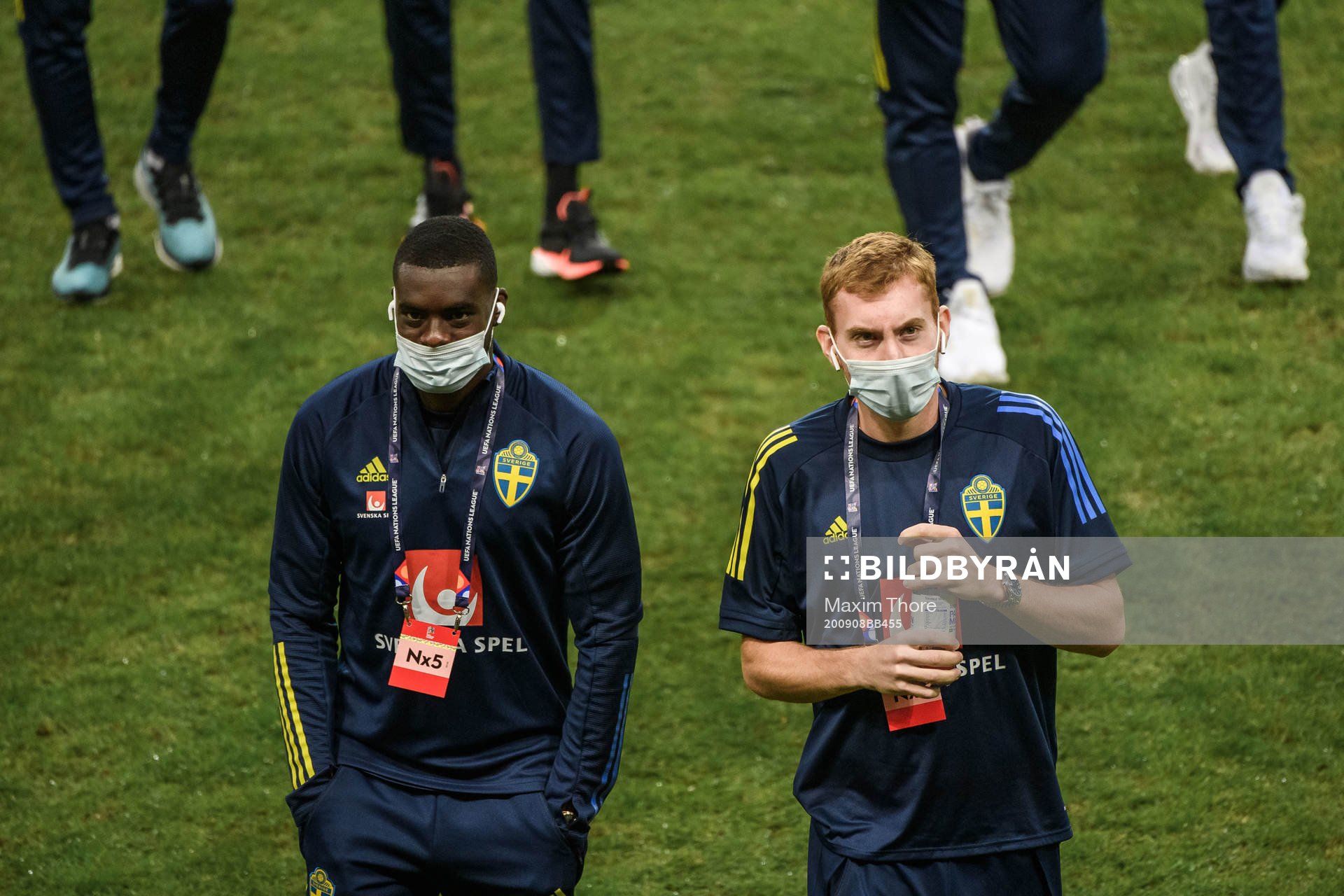 Ken Sema and Dejan Kulusevski of Sweden