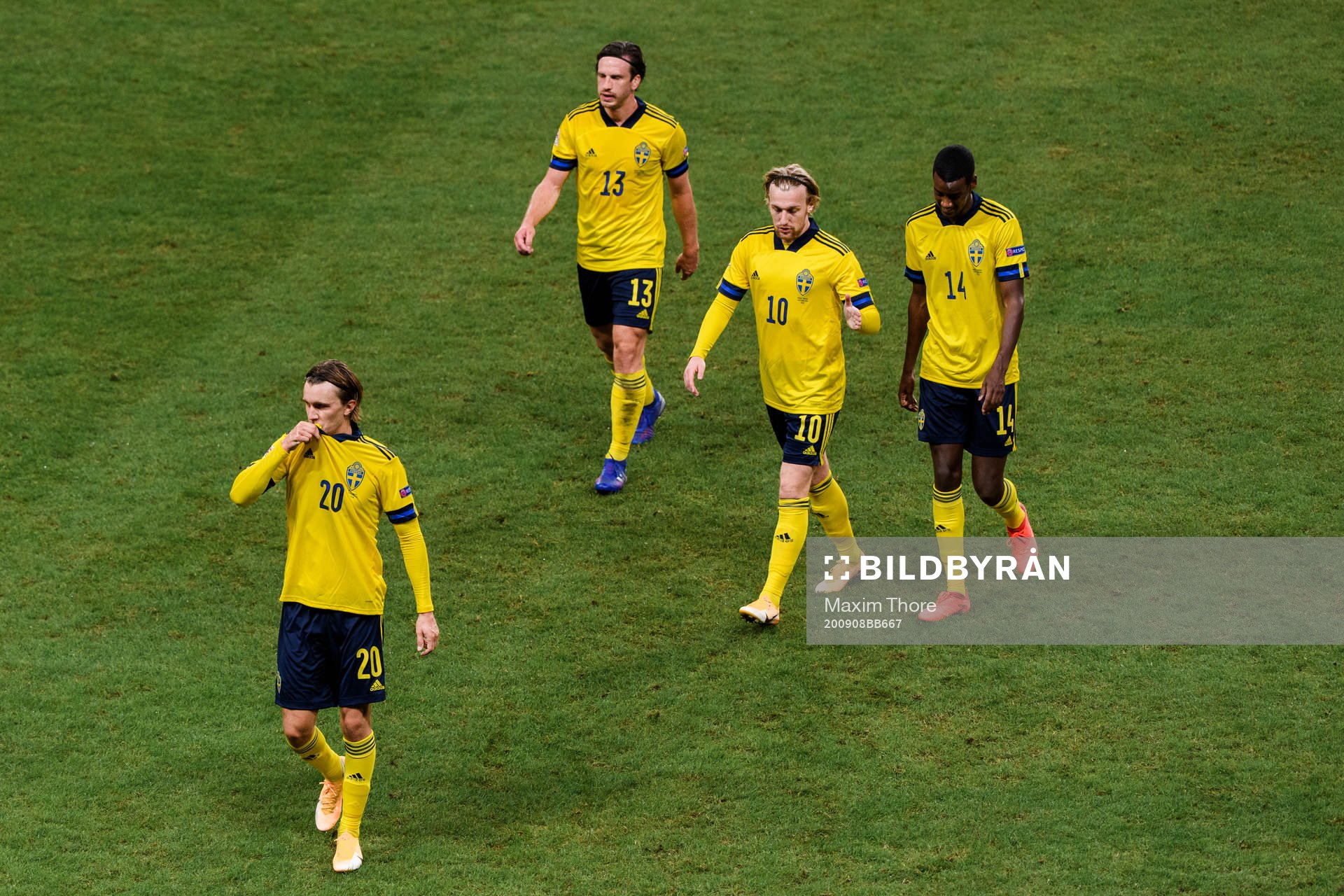 Kristoffer Olsson, Gustav Svensson, Emil Forsberg and