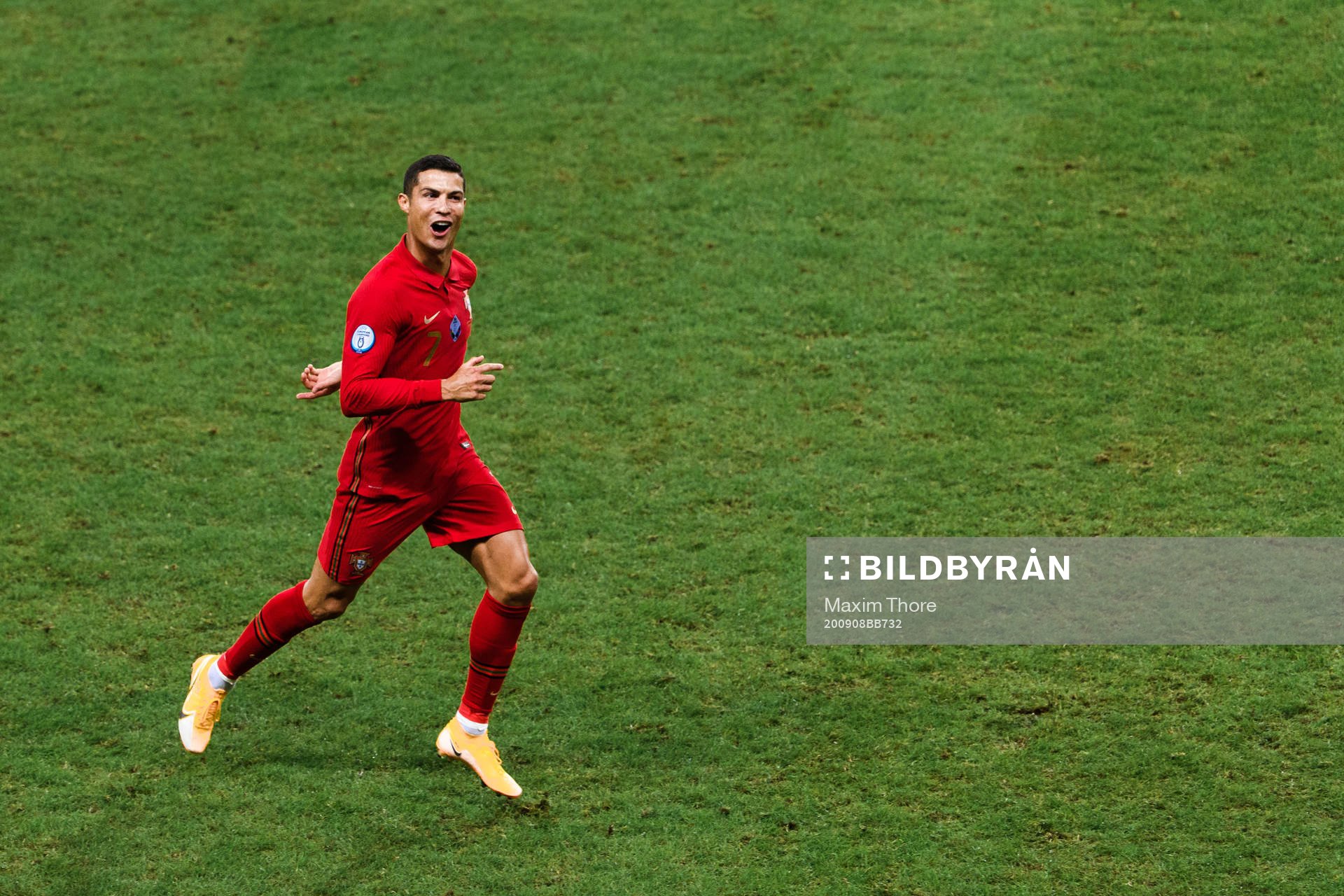 Cristiano Ronaldo of Portugal celebrates the 0-1 goal