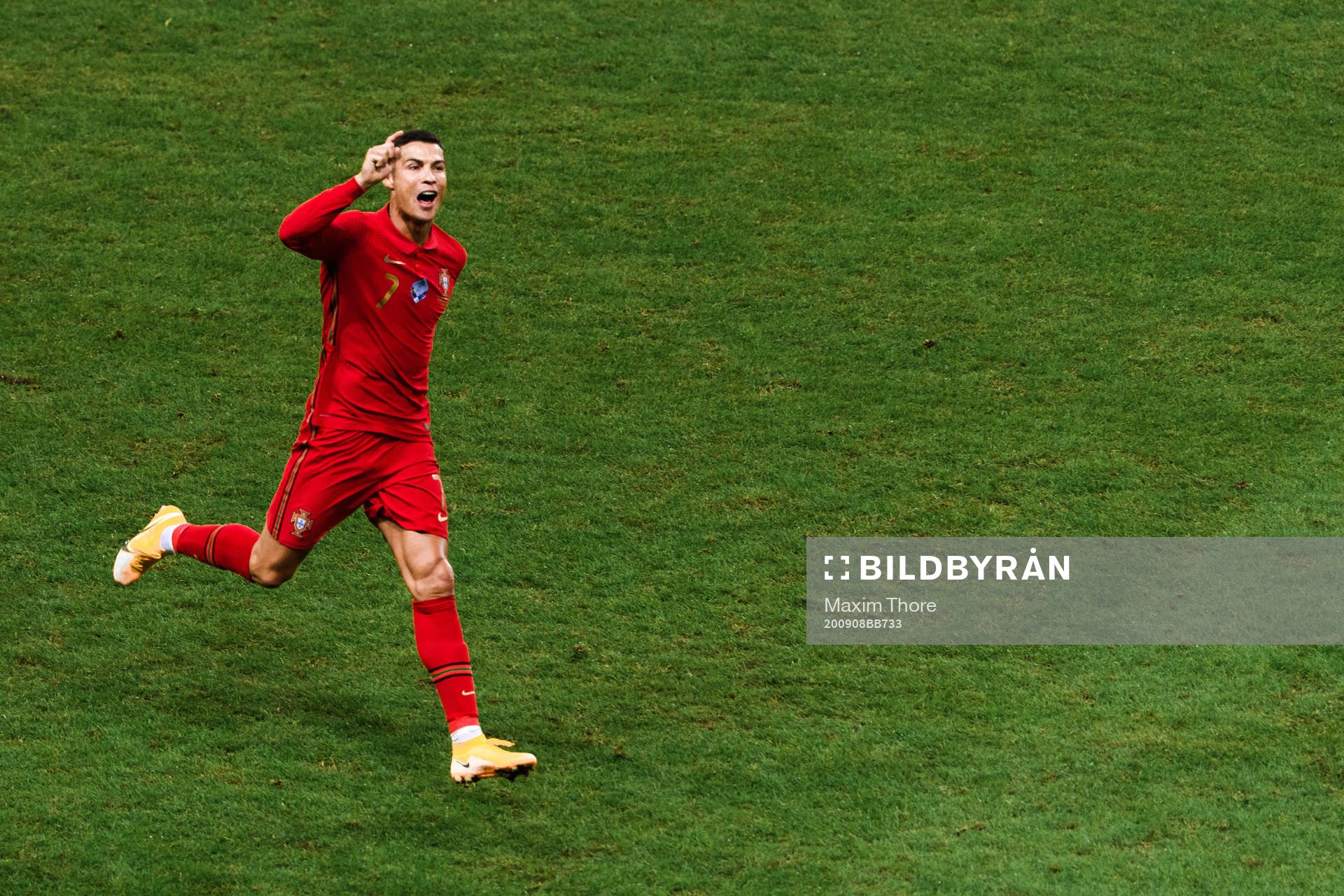 Cristiano Ronaldo of Portugal celebrates the 0-1 goal