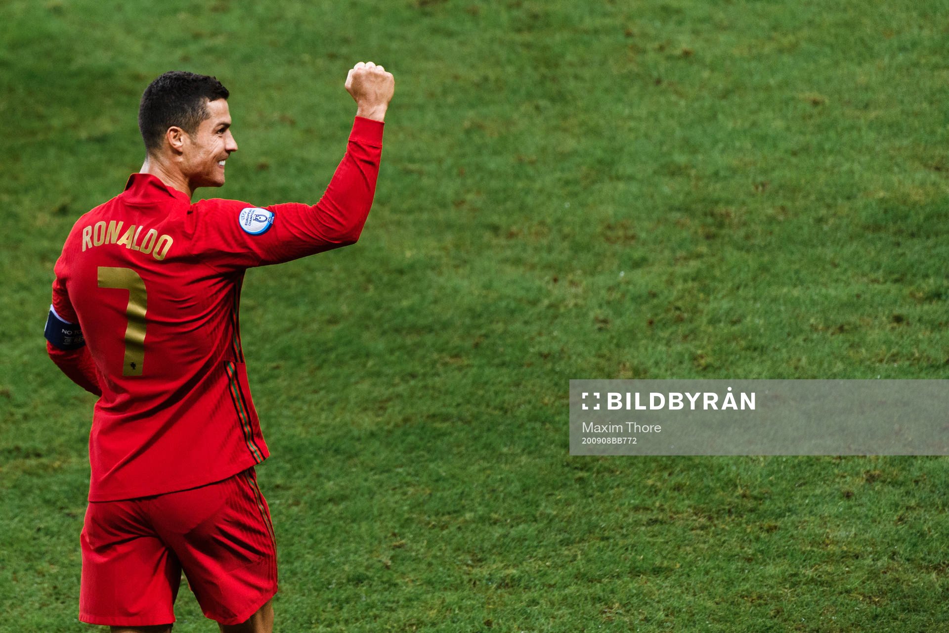Cristiano Ronaldo of Portugal celebrates the 0-1 goal