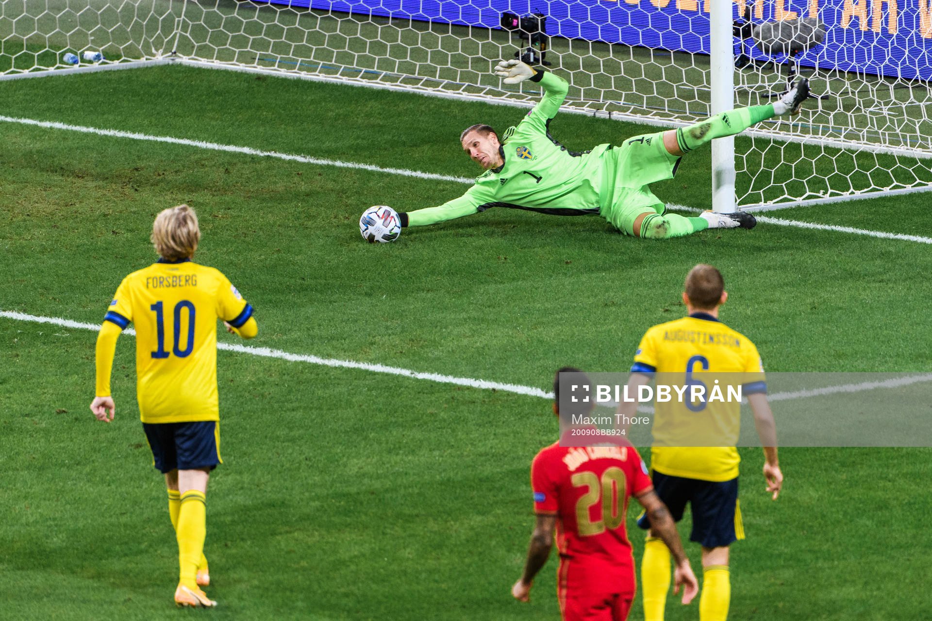 Goalkeeper Robin Olsen of Sweden