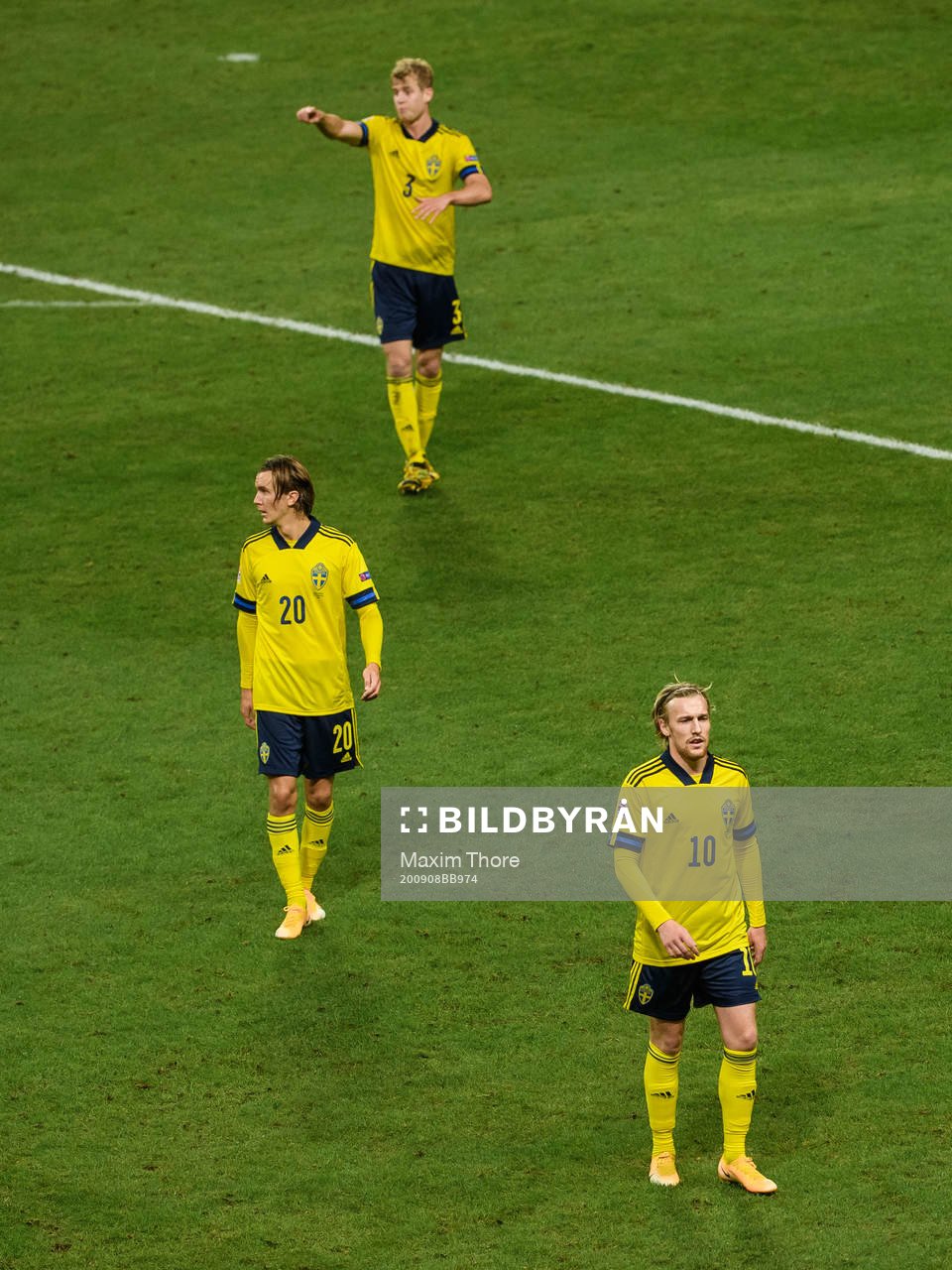 Filip Helander, Kristoffer Olsson and Emil Forsberg of