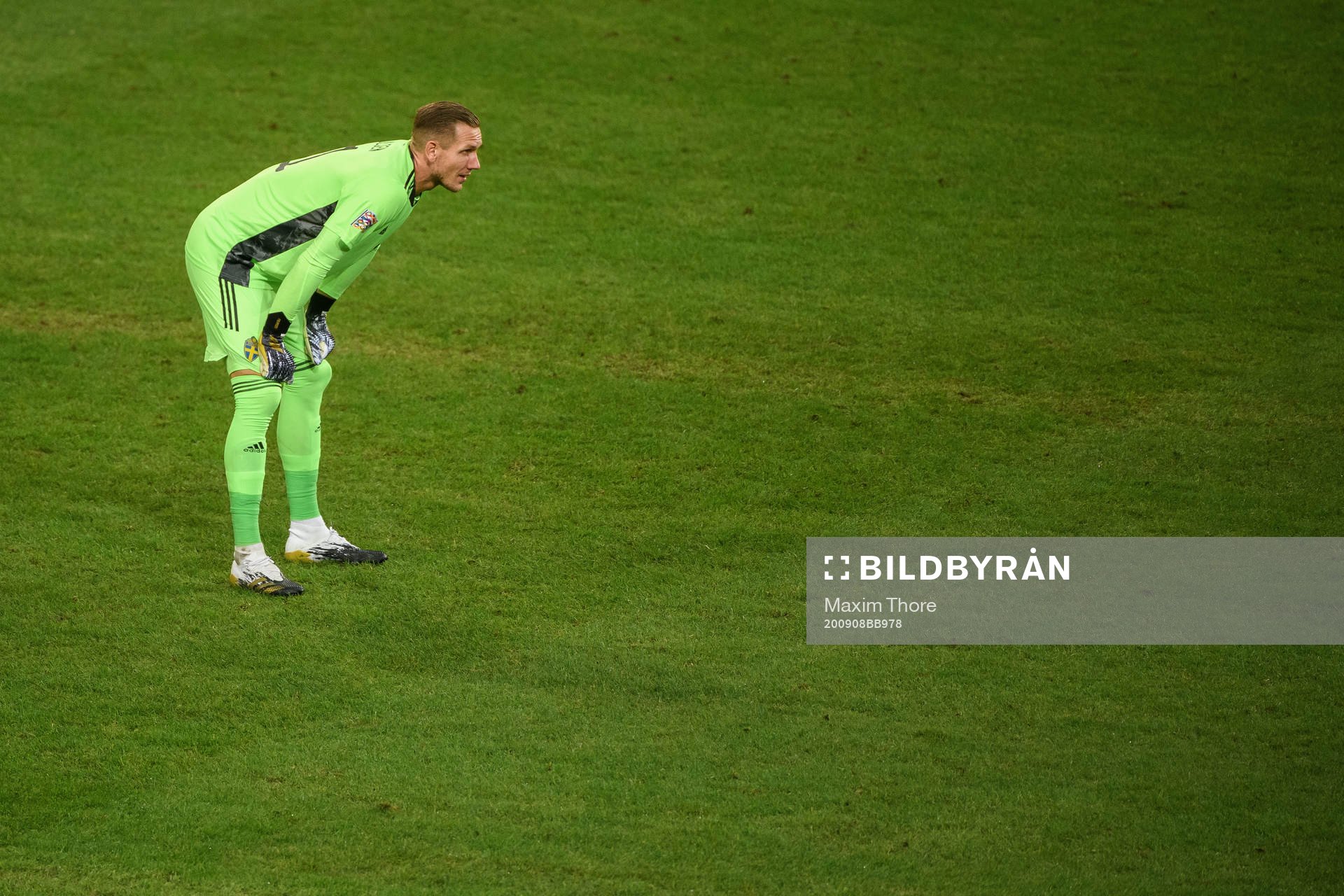 Goalkeeper Robin Olsen of Sweden