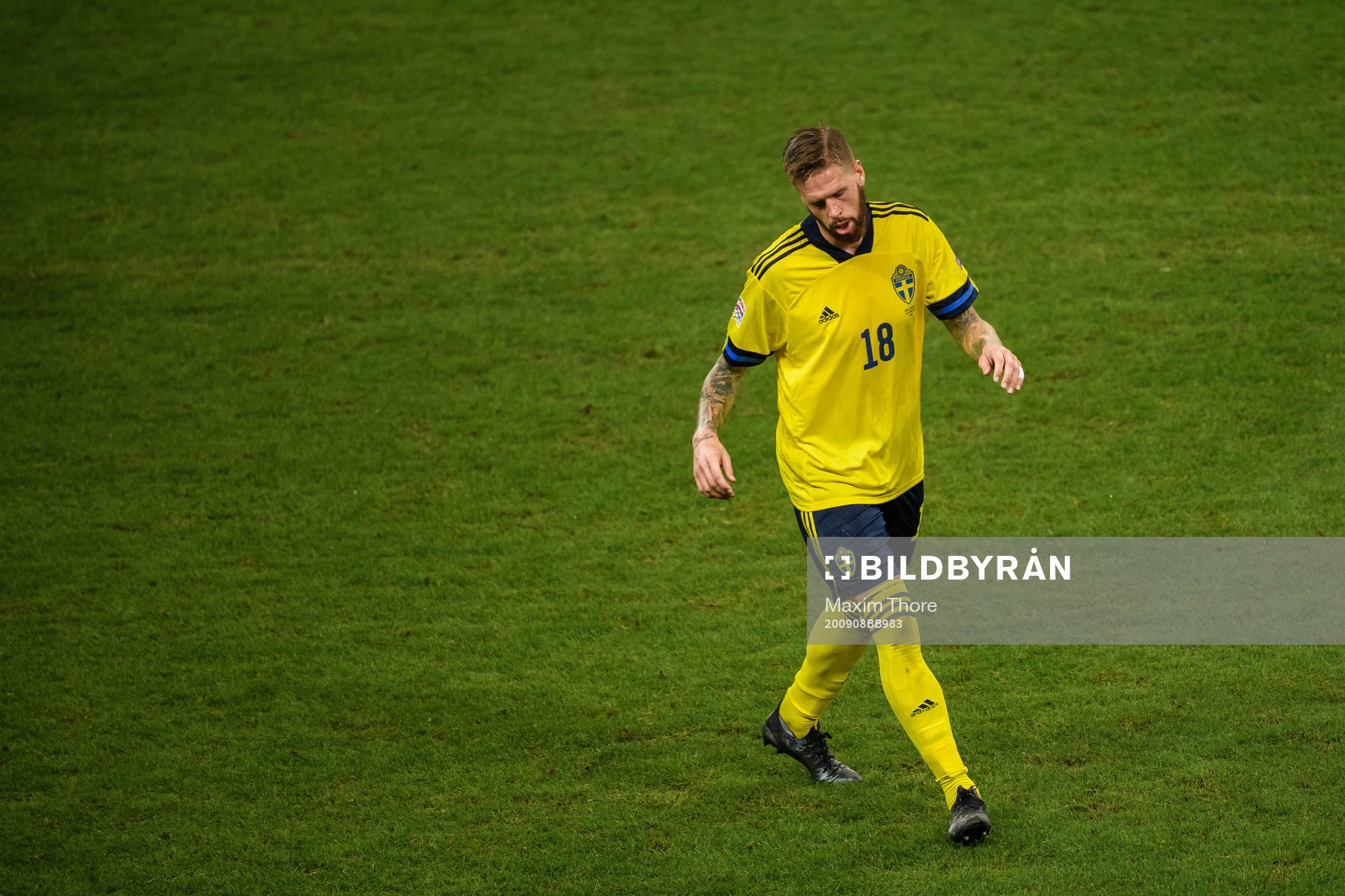 Pontus Jansson of Sweden looks dejected
