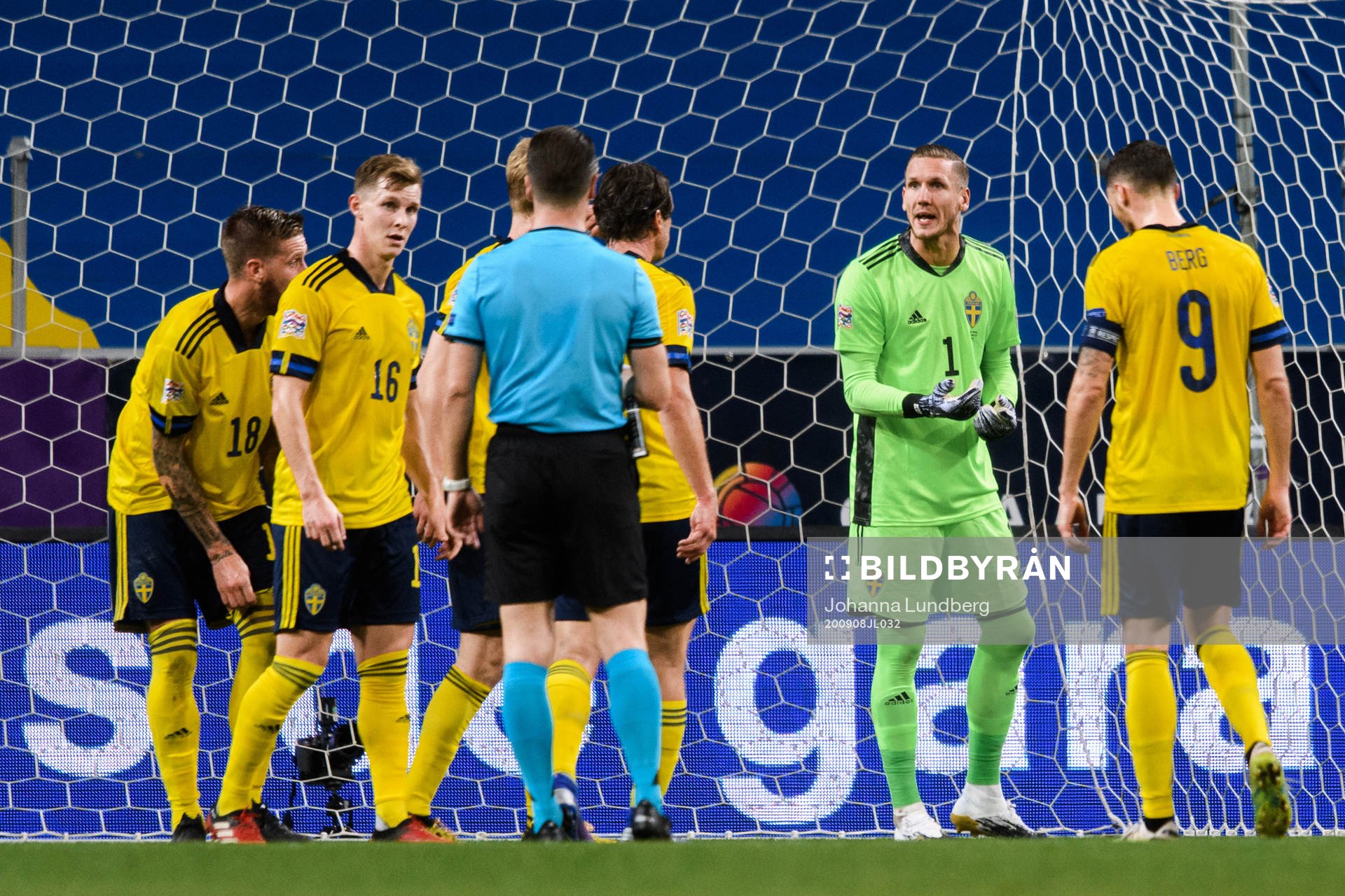 Pontus Jansson , Emil Krafth , goalkeeper Robin Olsen and