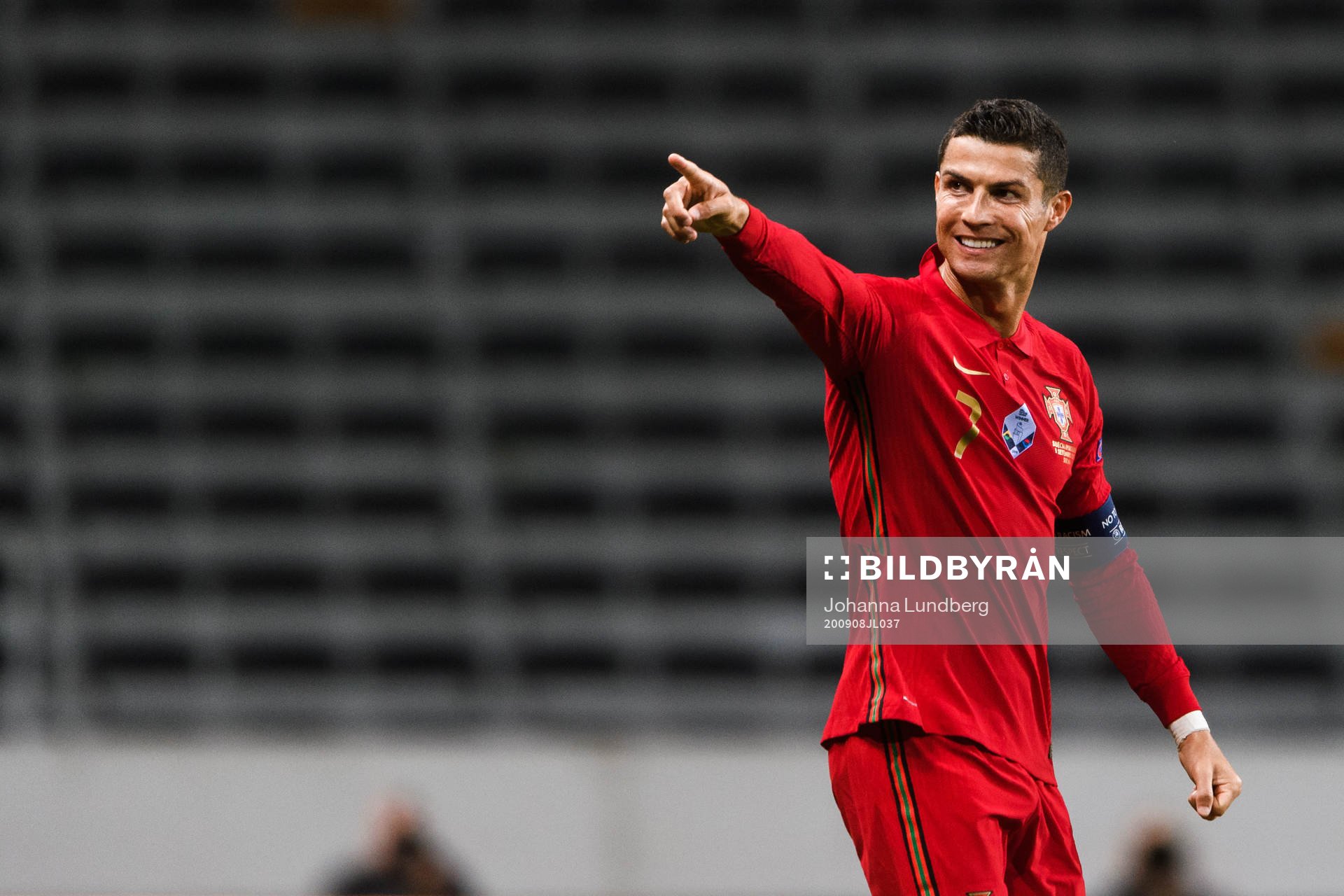 Cristiano Ronaldo of Portugal celebrates the 0-1 goal