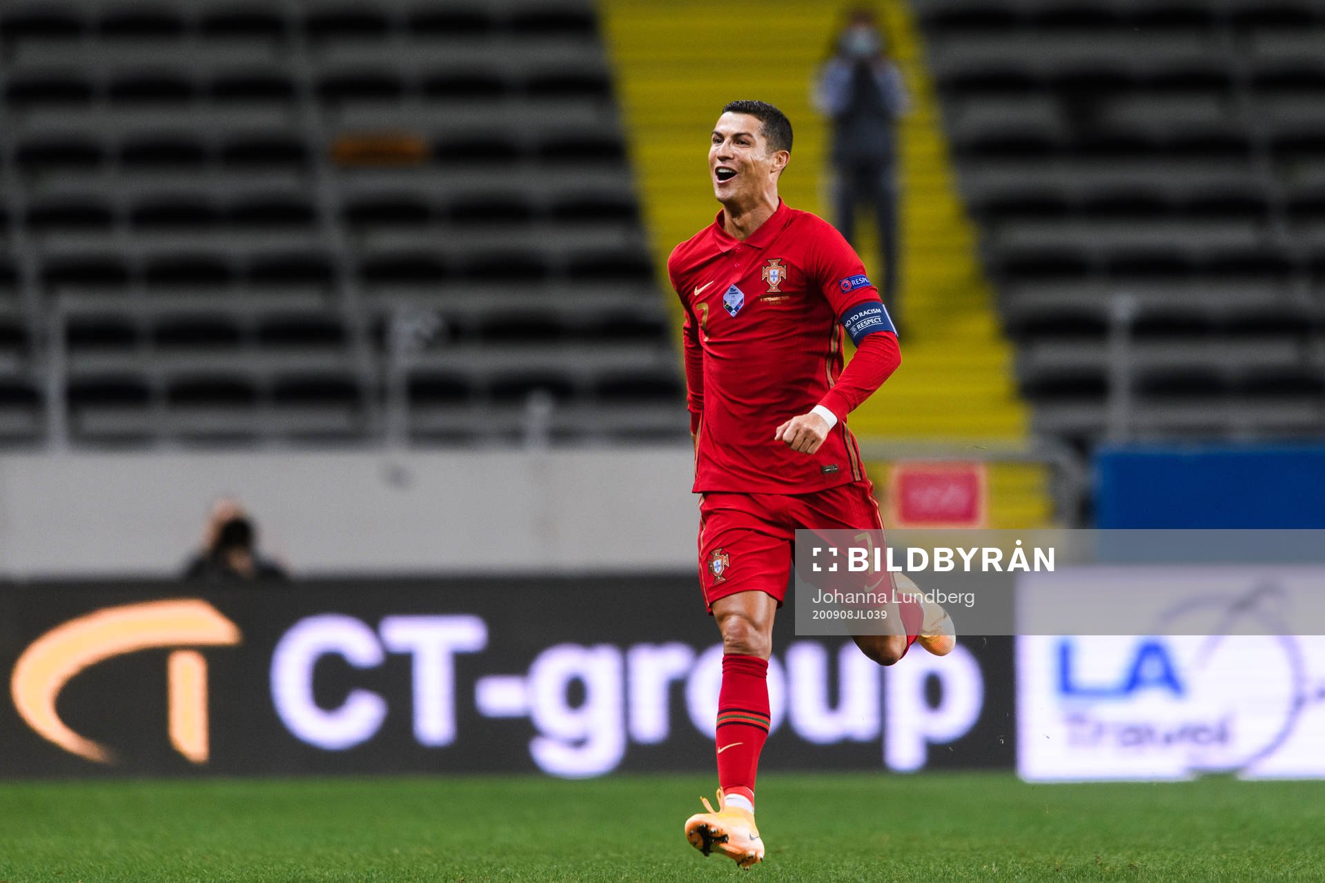 Cristiano Ronaldo of Portugal celebrates the 0-1 goalduring