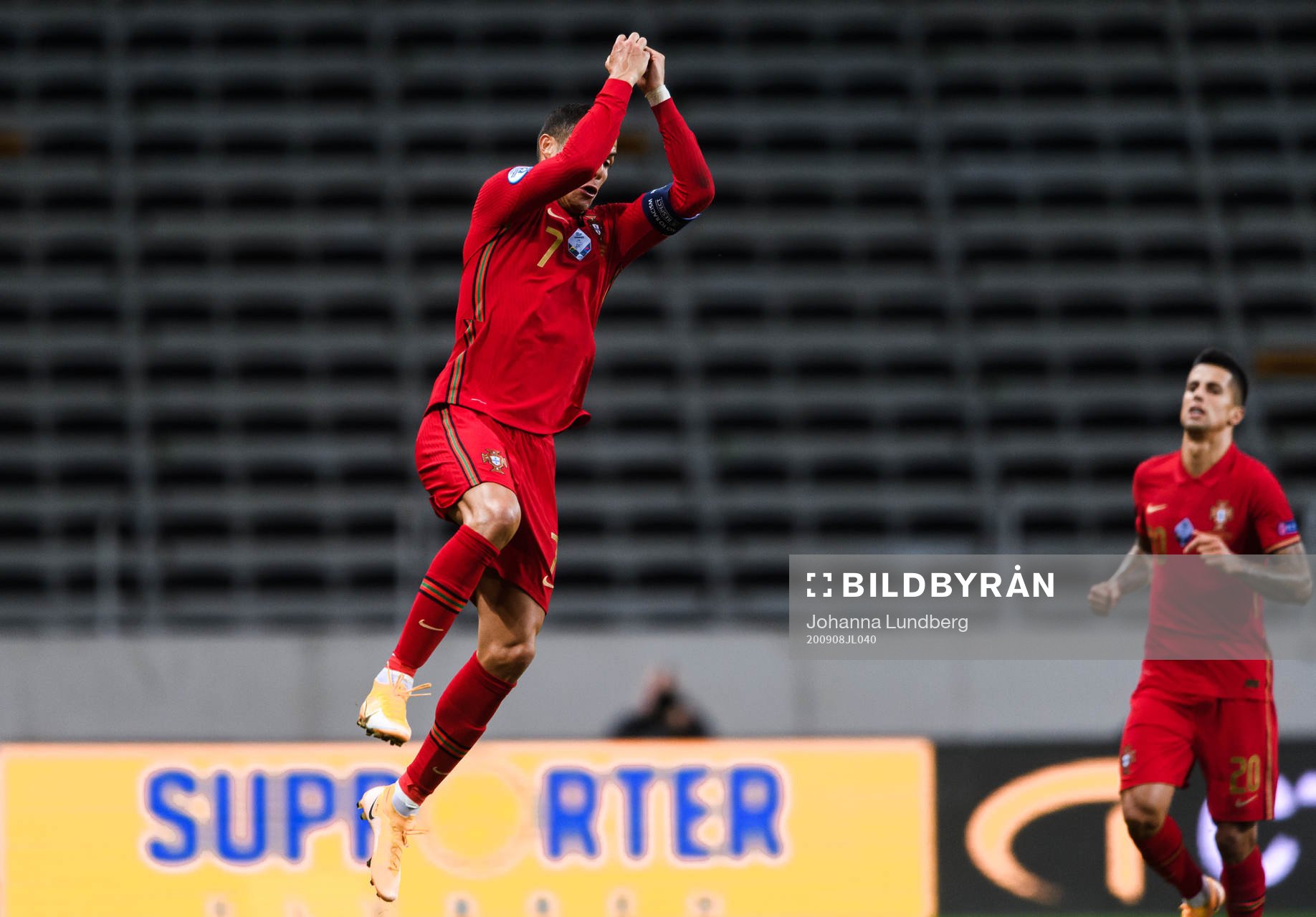 Cristiano Ronaldo of Portugal celebrates the 0-1 goalduring