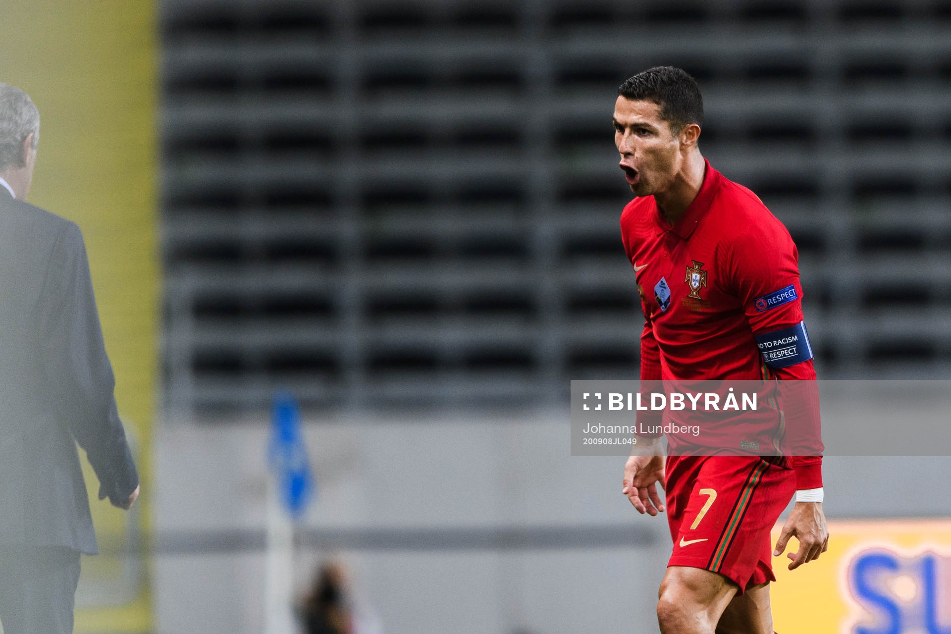 Cristiano Ronaldo of Portugal celebrates the 0-1 goal