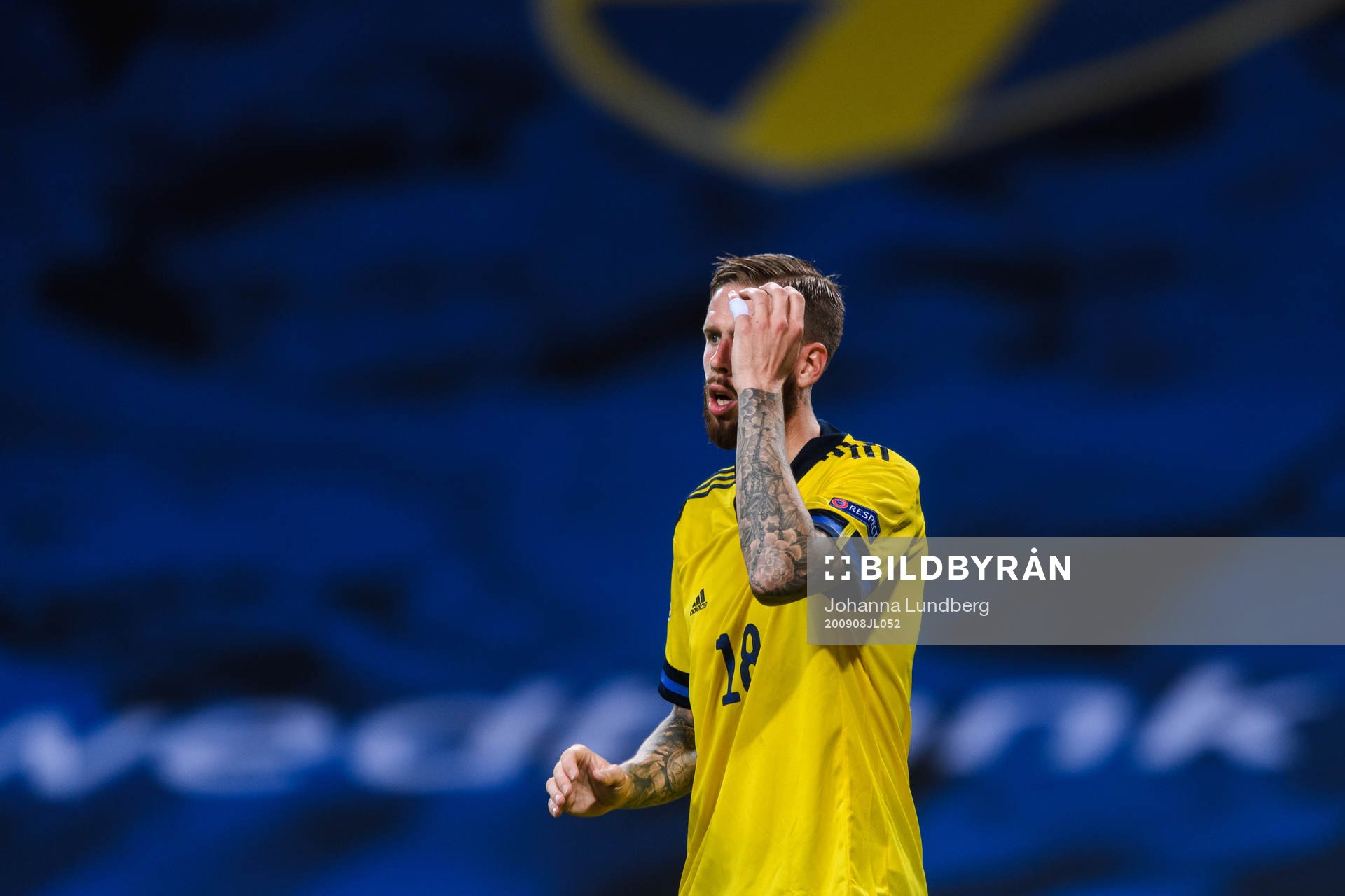 Pontus Jansson of Sweden looks dejected