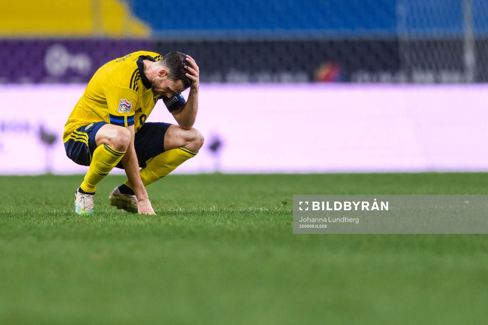 Marcus Berg of Sweden looks dejected