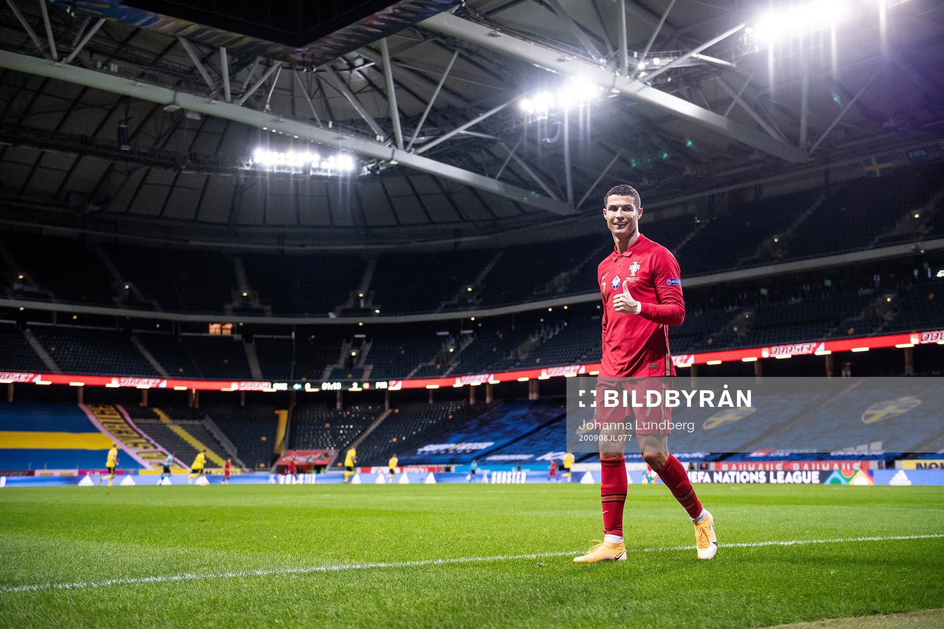 Cristiano Ronaldo of Portugal leaves the pitch