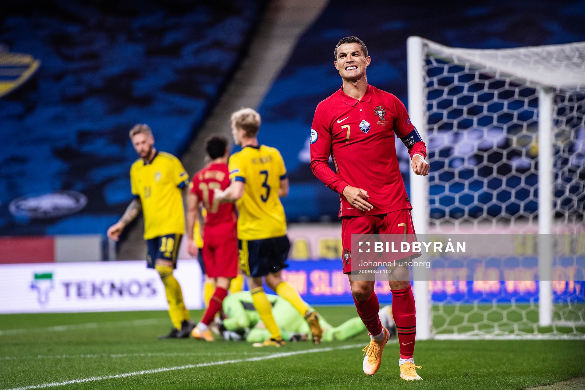 Cristiano Ronaldo of Portugal looks dejected