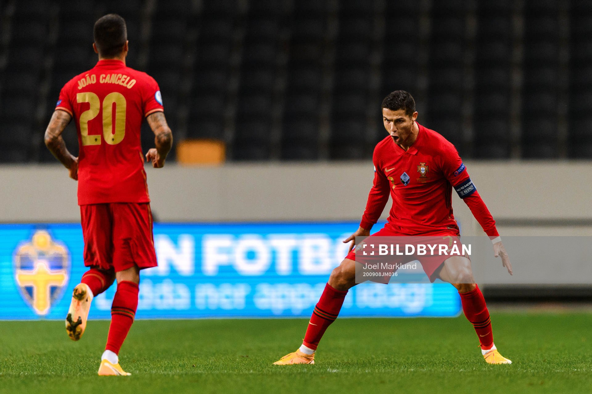 Cristiano Ronaldo of Portugal celebrates the 0-1 goal