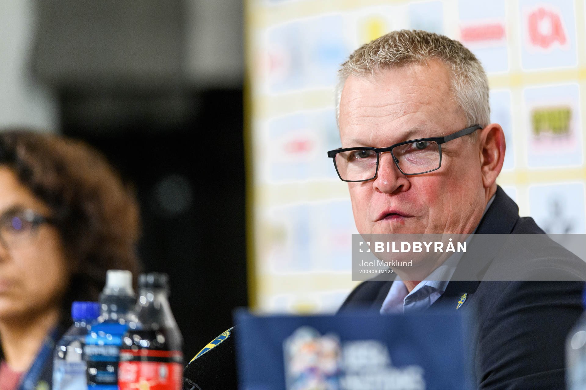 Head coach Janne Andersson of Sweden at a press conference
