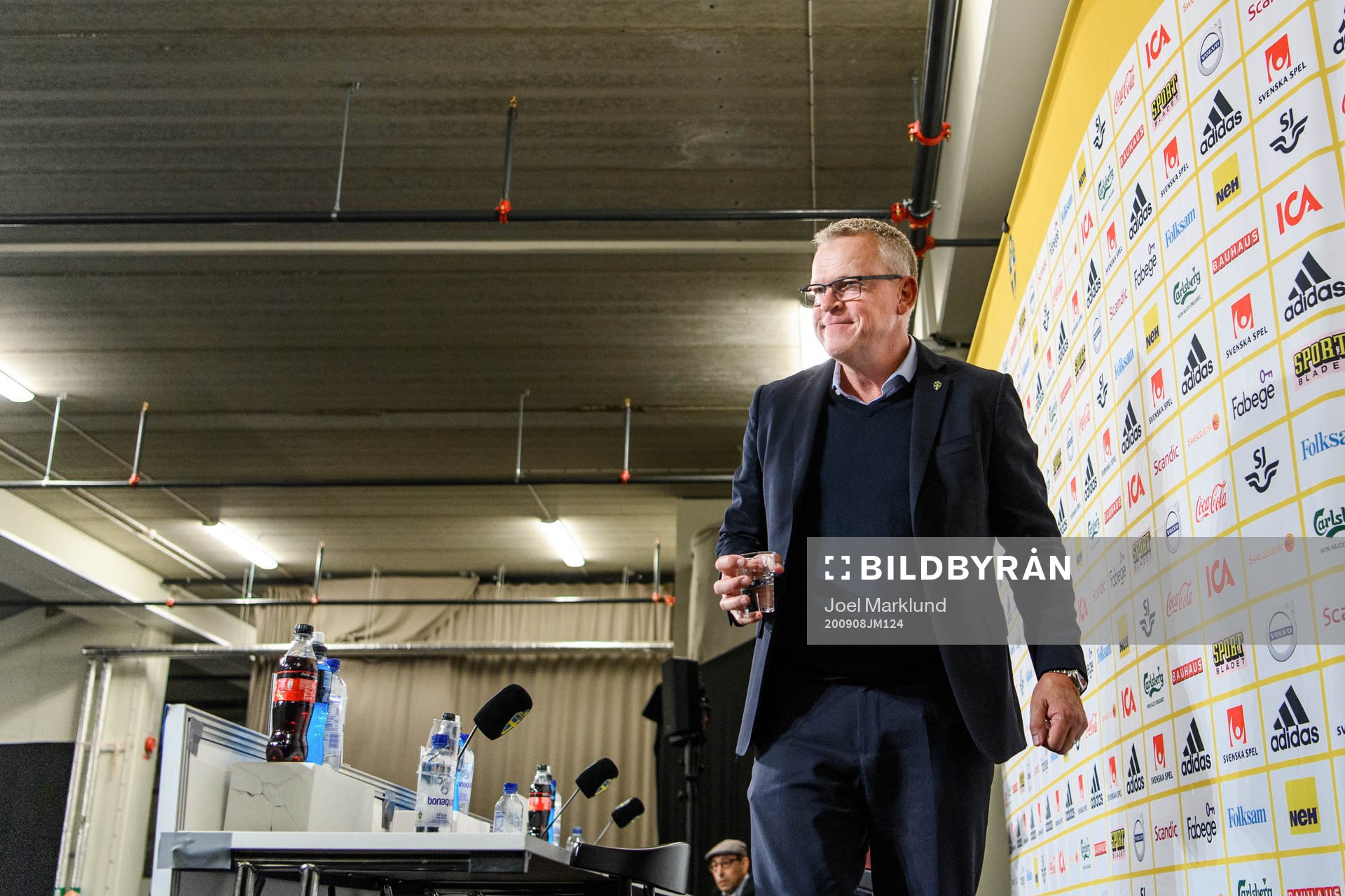 Head coach Janne Andersson of Sweden at a press conference